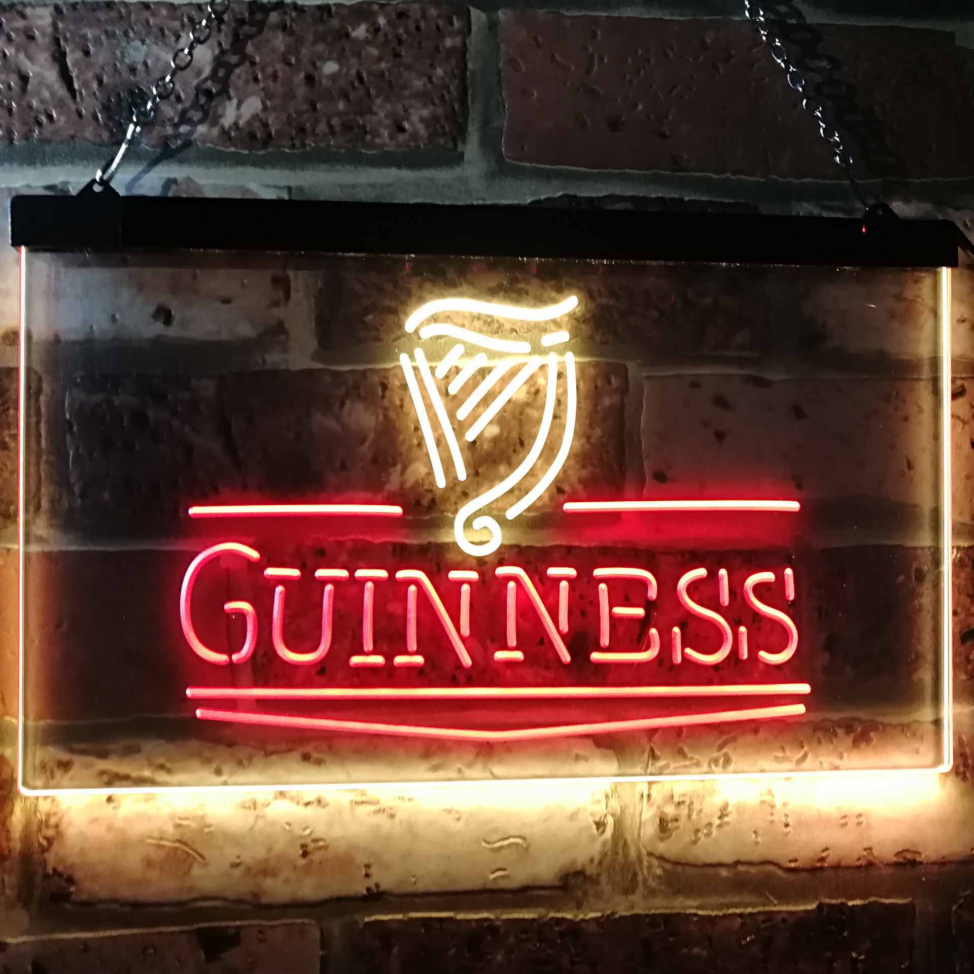 Guinness Classic Beer Bar Neon LED Sign