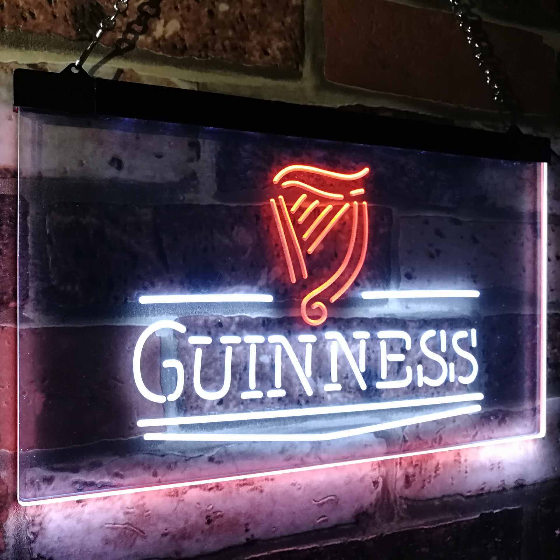 Guinness Classic Beer Bar Neon LED Sign