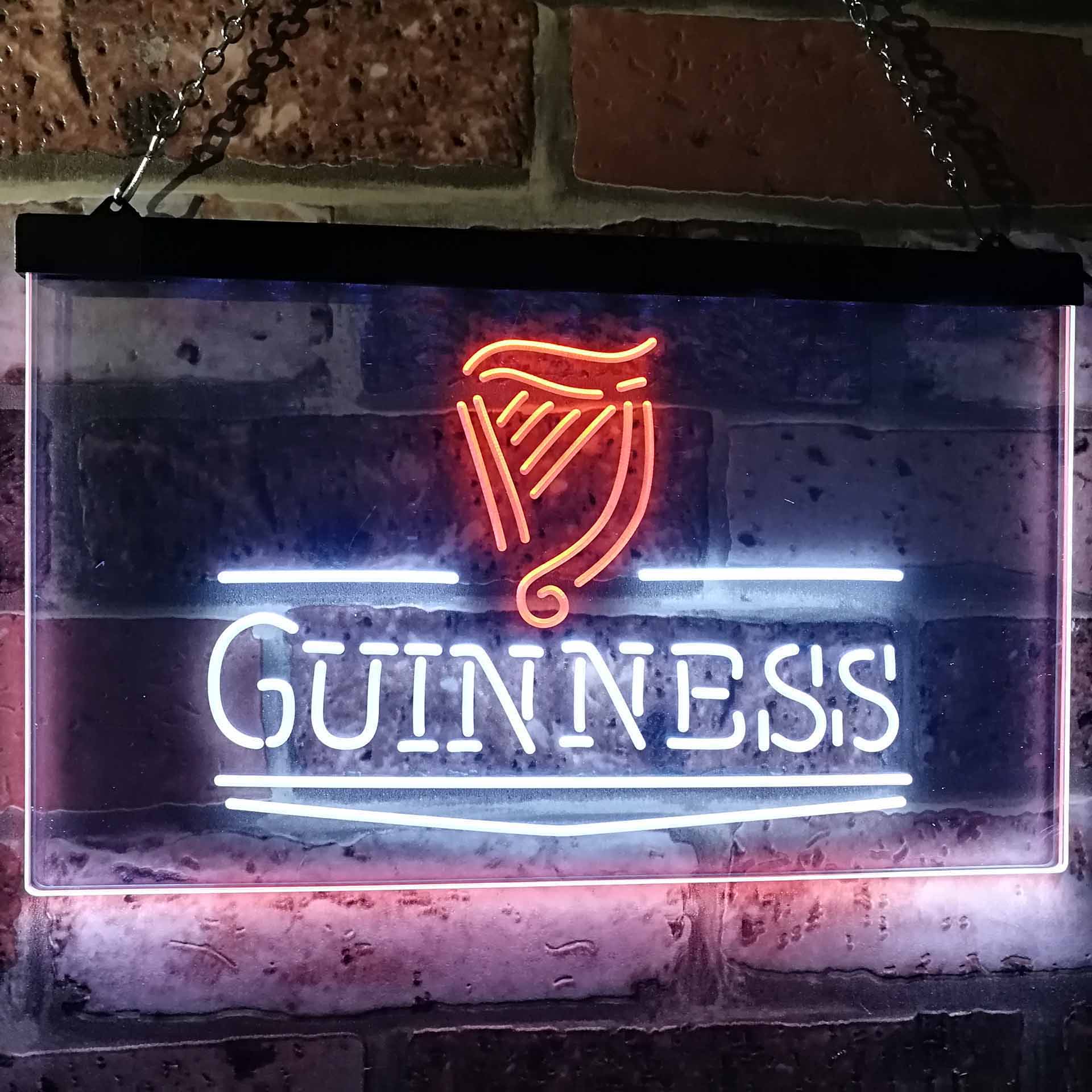 Guinness Classic Beer Bar Neon LED Sign