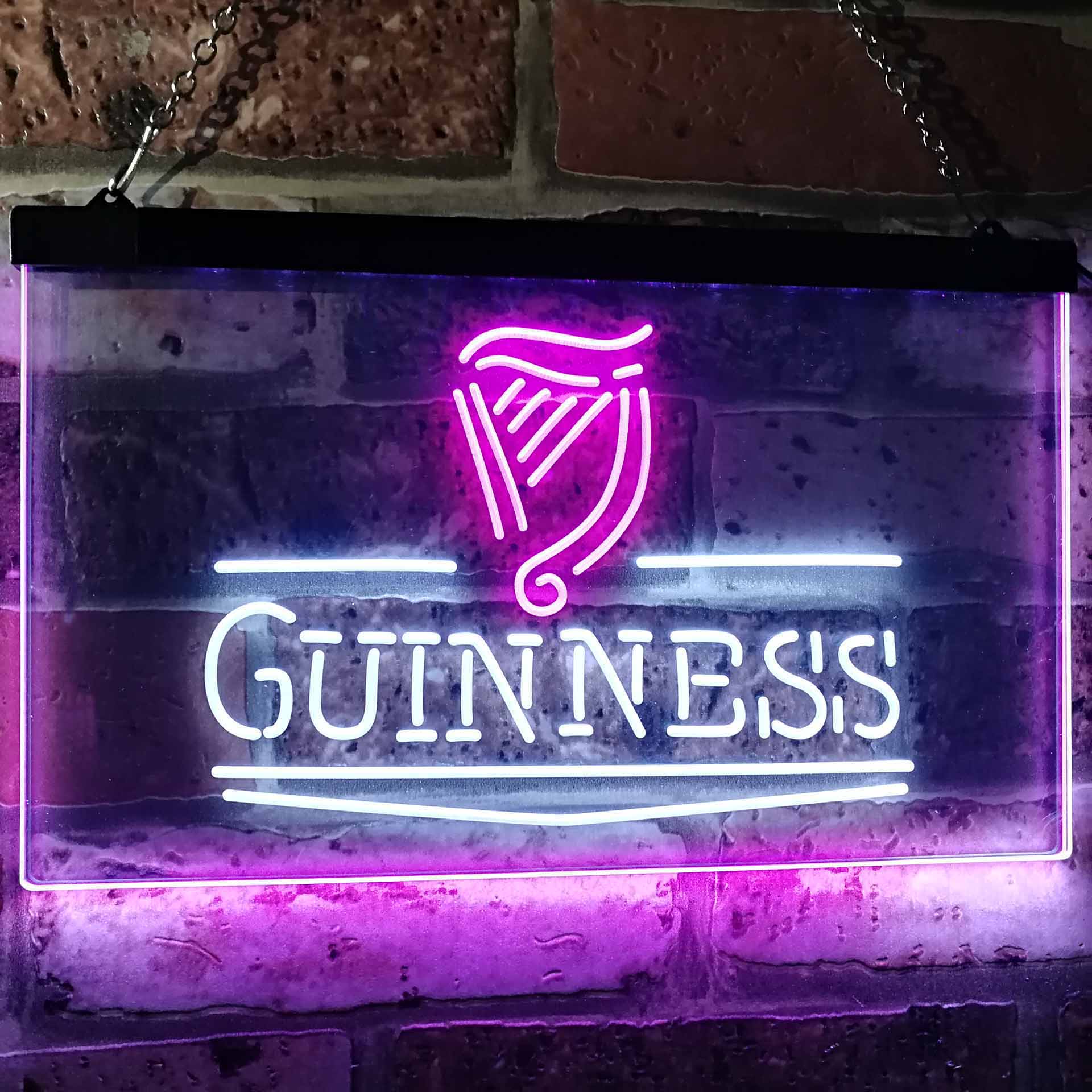 Guinness Classic Beer Bar Neon LED Sign