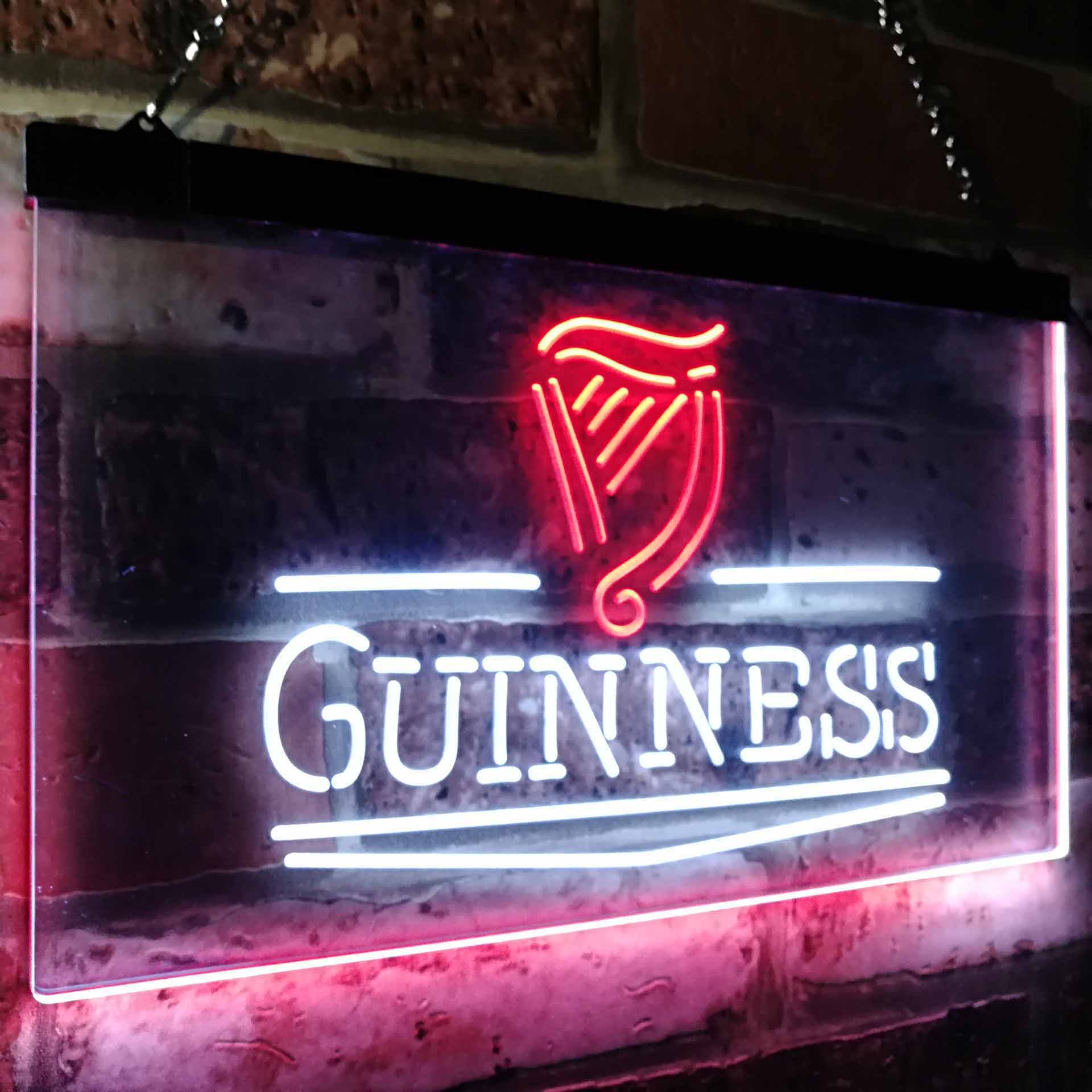 Guinness Classic Beer Bar Neon LED Sign