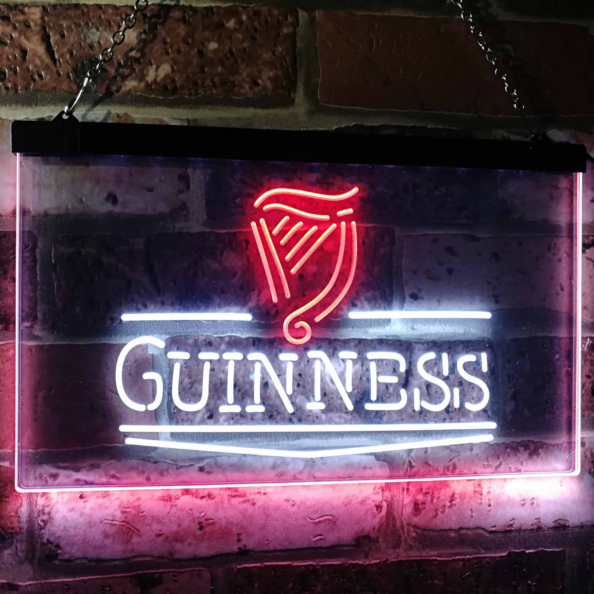 Guinness Classic Beer Bar Neon LED Sign