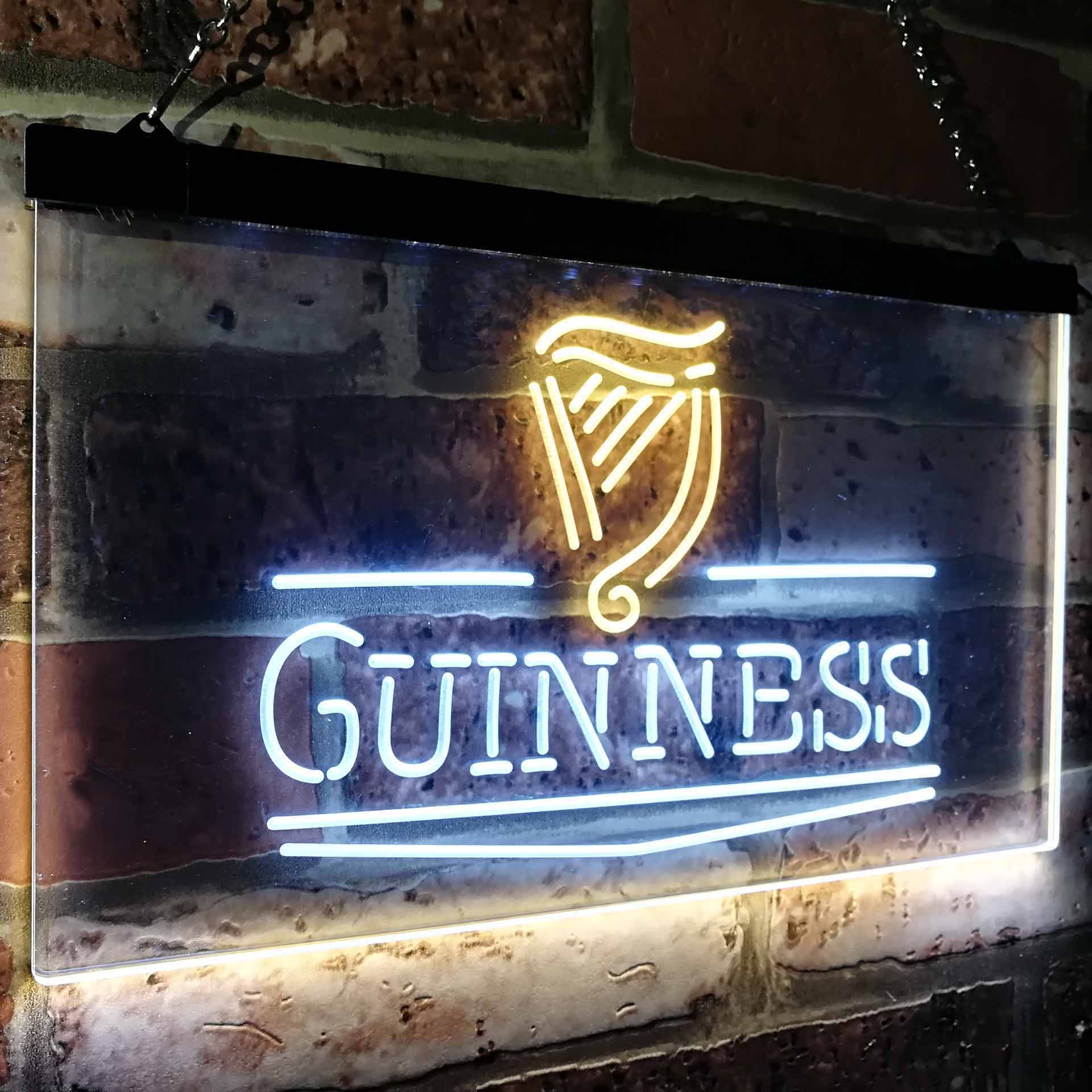 Guinness Classic Beer Bar Neon LED Sign