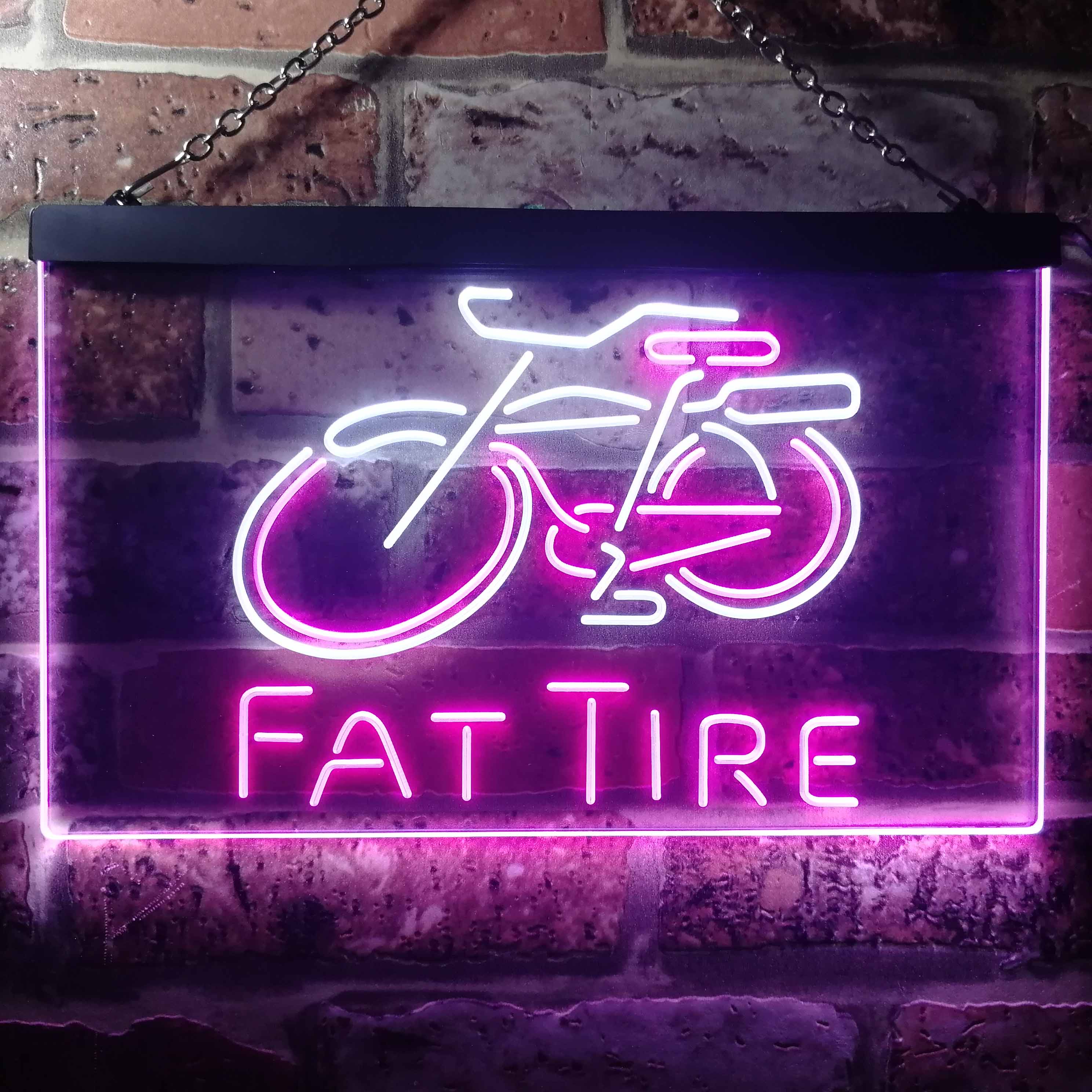 Fat Tire Beer Bar Club Man Cave Neon LED Sign