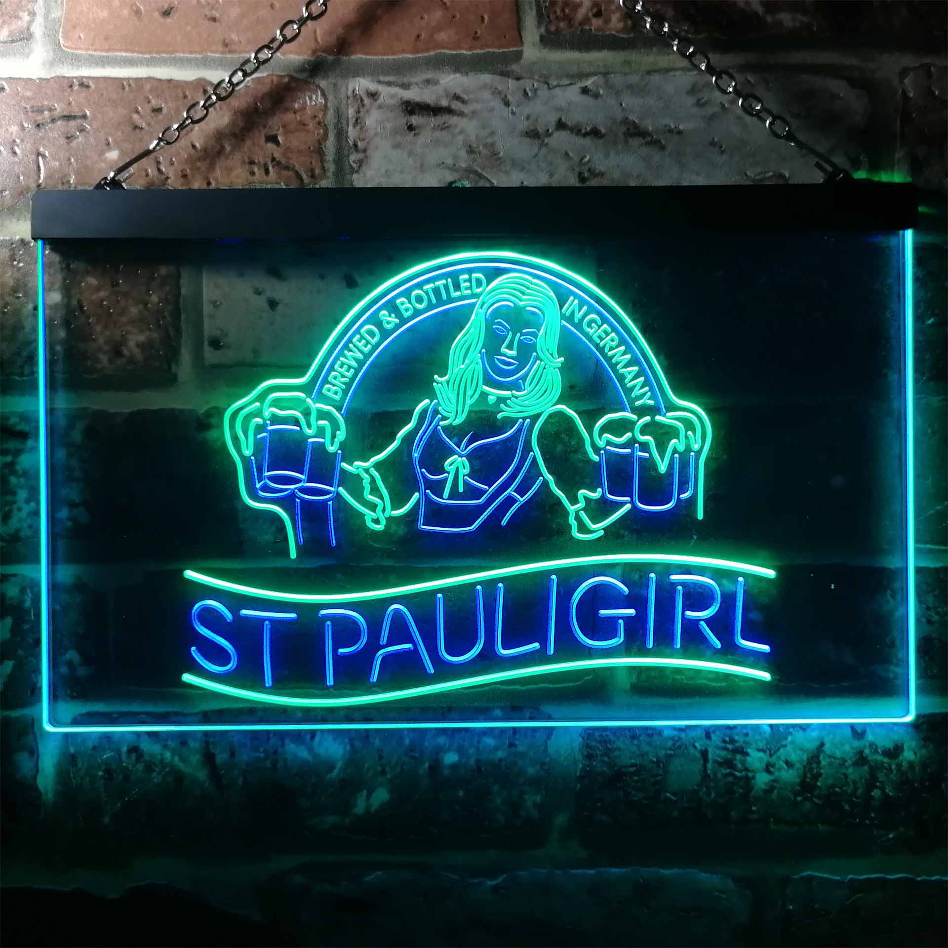 St. Paul Girl Beer Bar Man Cave Neon LED Sign