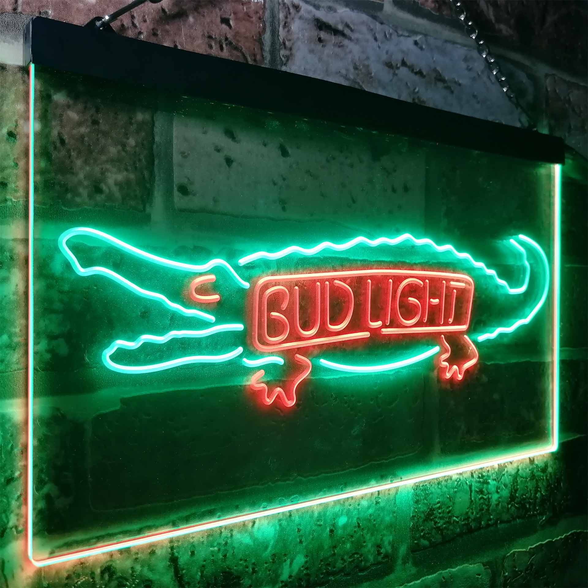 Bud Light Alligator Gator Beer Neon LED Sign