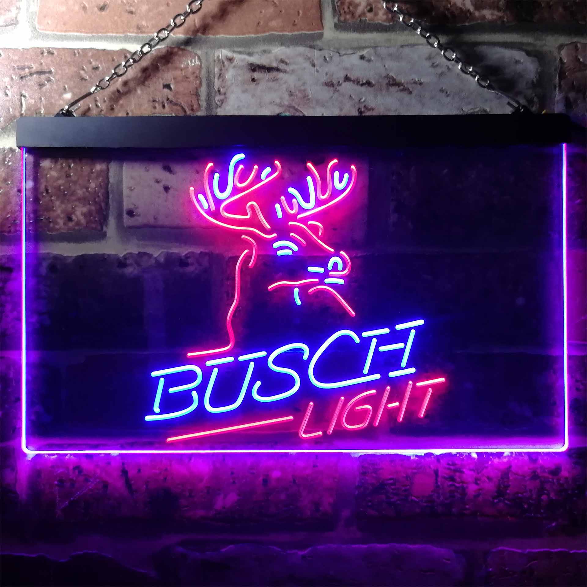 ブッシュライトビール鹿バーネオンLEDサイン