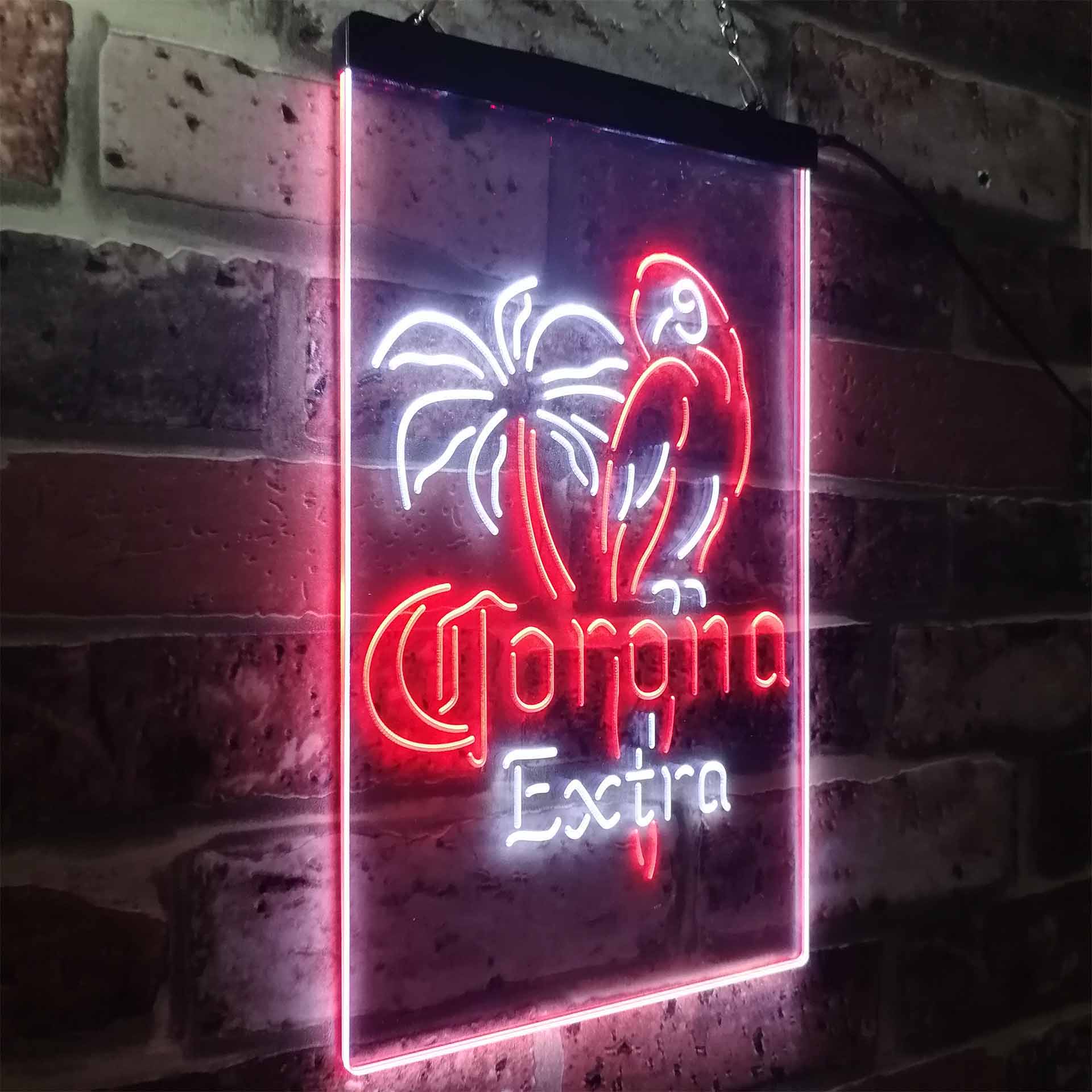 Corona Parrot Beer Bar Man Cave Neon LED Sign