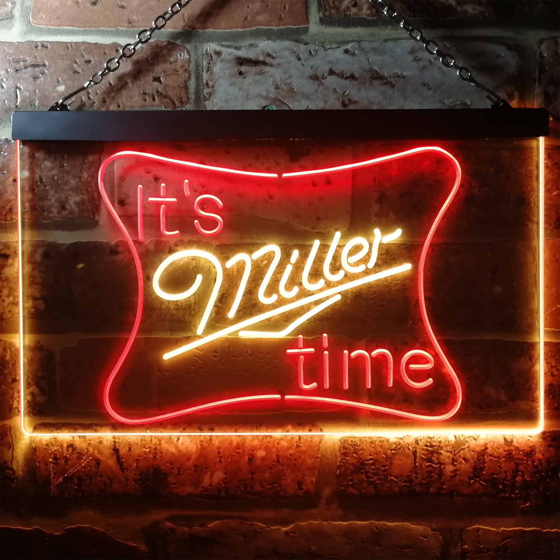 It's Miller Time Beer Bar Neon LED Sign