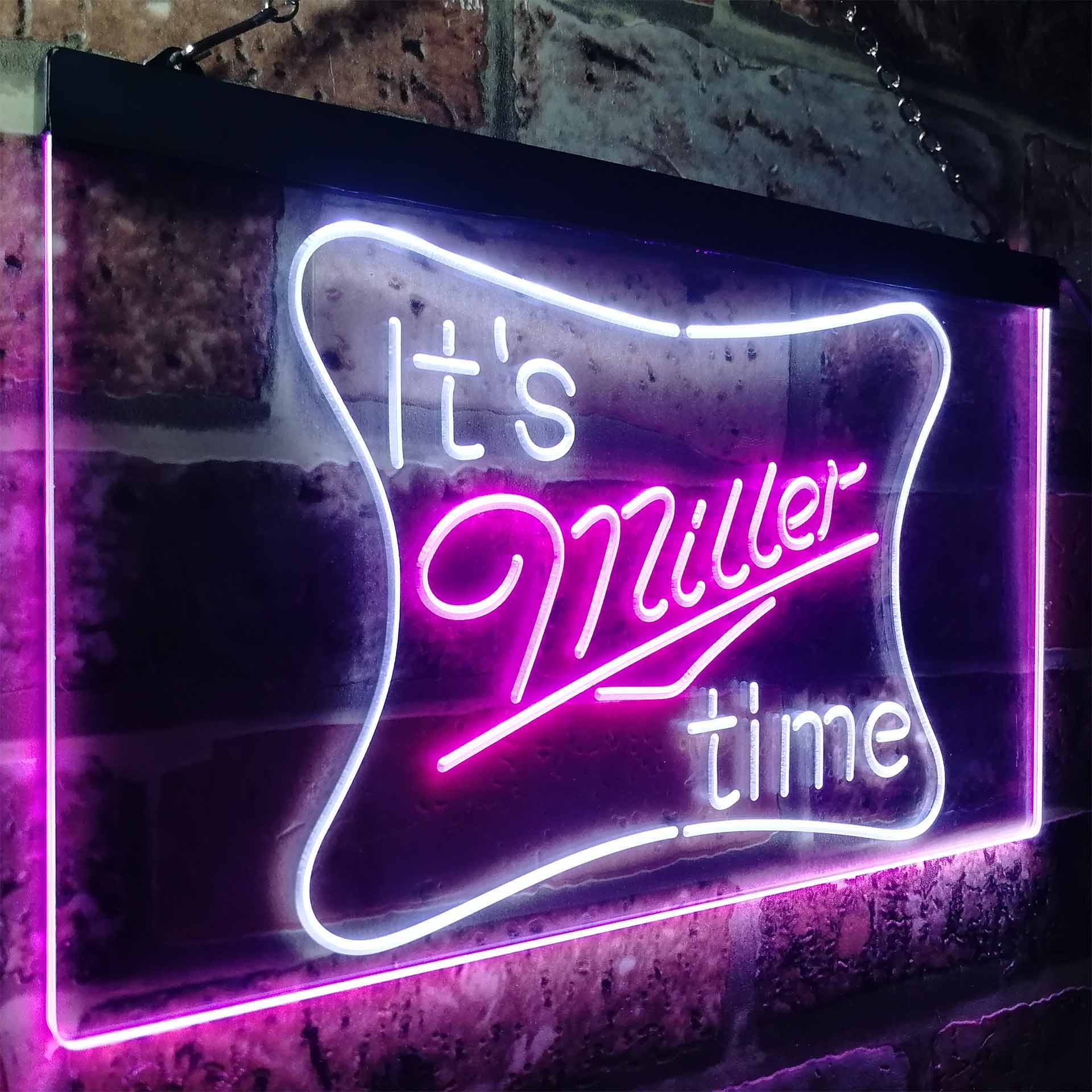 It's Miller Time Beer Bar Neon LED Sign
