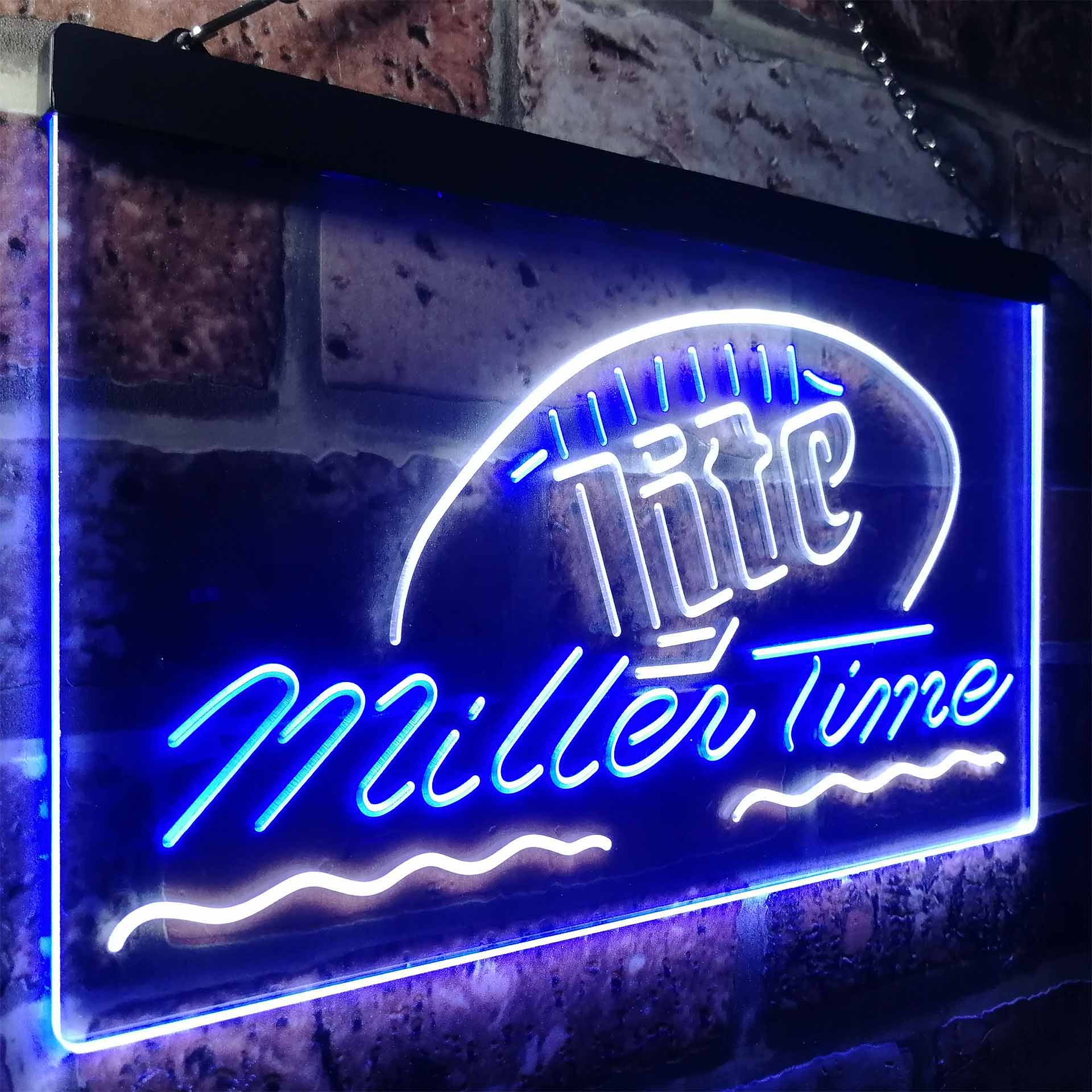 It's Miller Time Lite Beer Man Cave Neon LED Sign