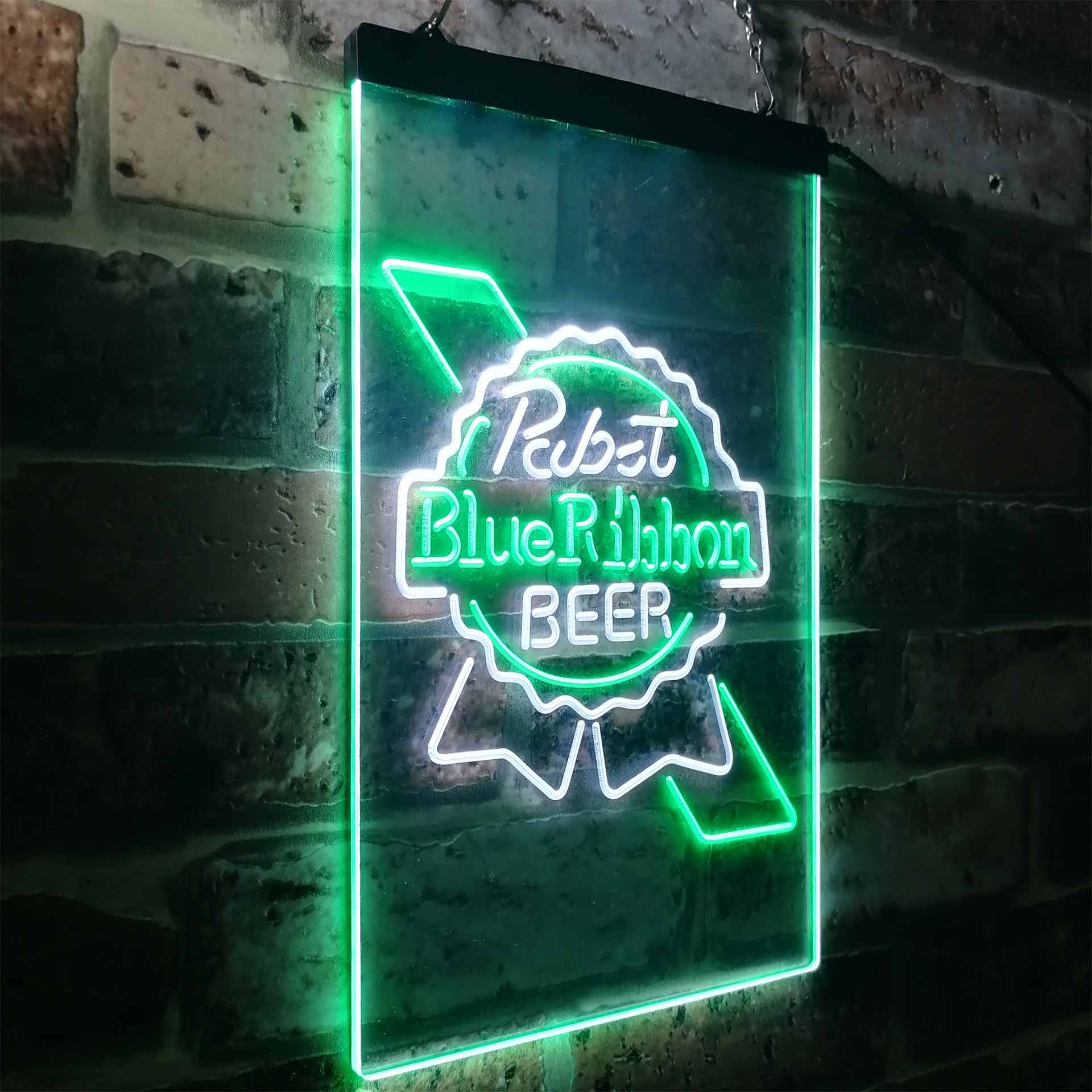 Larger Pabst Blue Ribbon Bar Beer Neon LED Sign