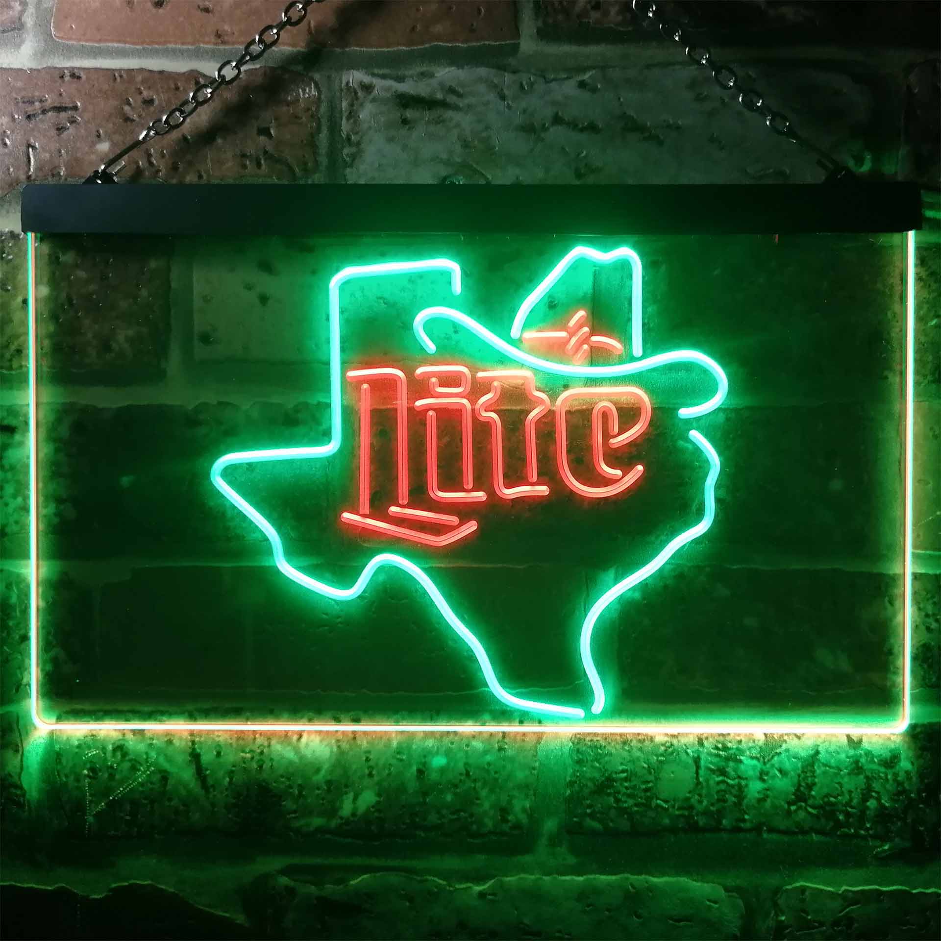 Miller Lite Cowboys Hat Texas Neon LED Sign