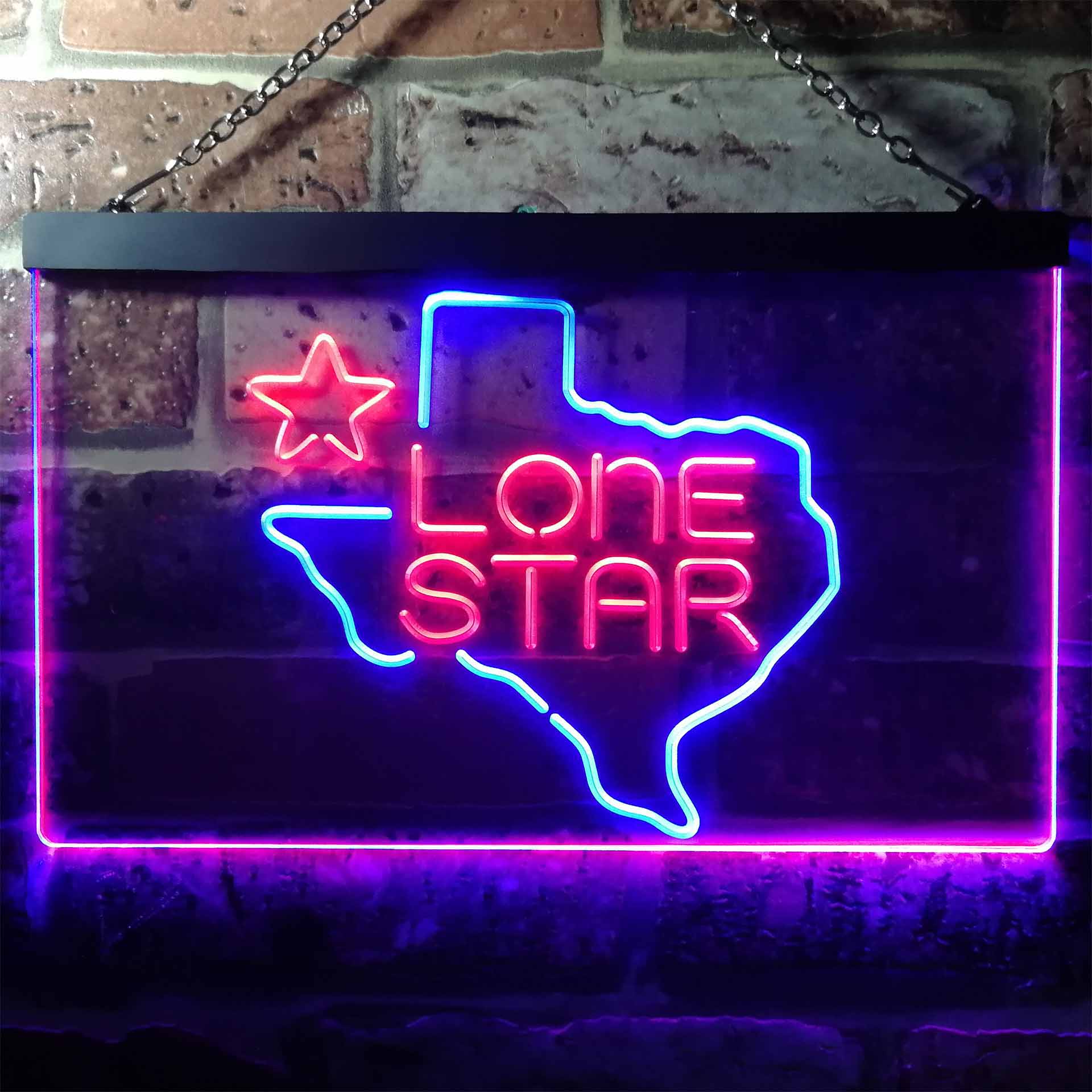 Texas Lone Star Beer Bar Neon LED Sign