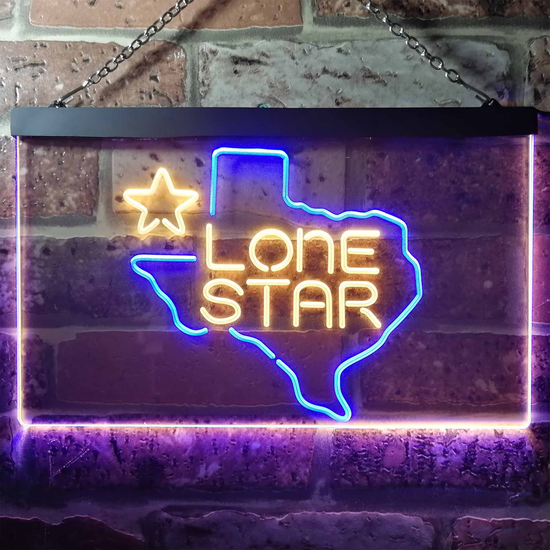 Texas Lone Star Beer Bar Neon LED Sign