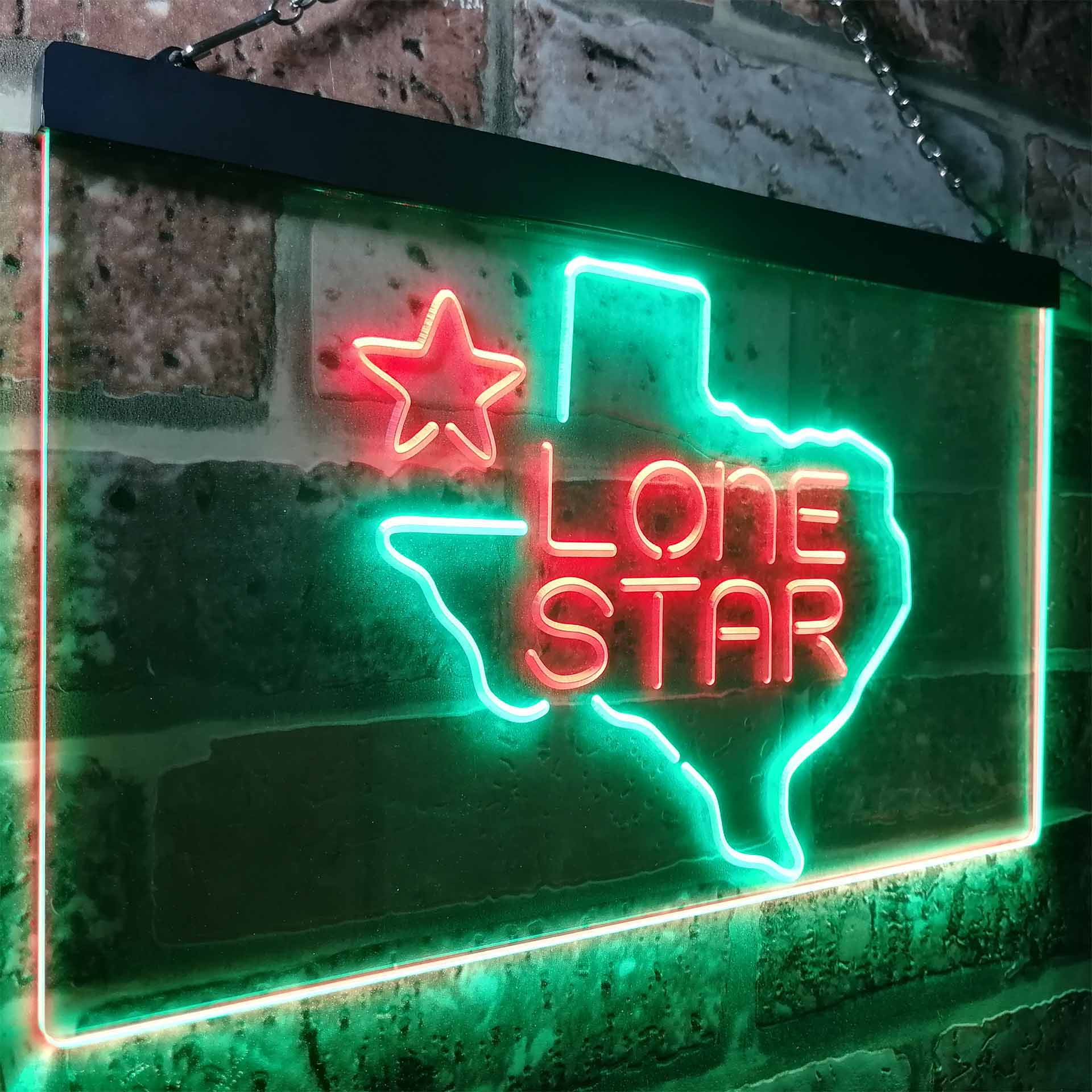 Texas Lone Star Beer Bar Neon LED Sign