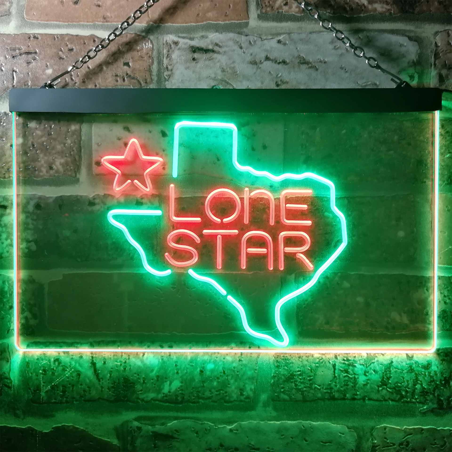 Texas Lone Star Beer Bar Neon LED Sign