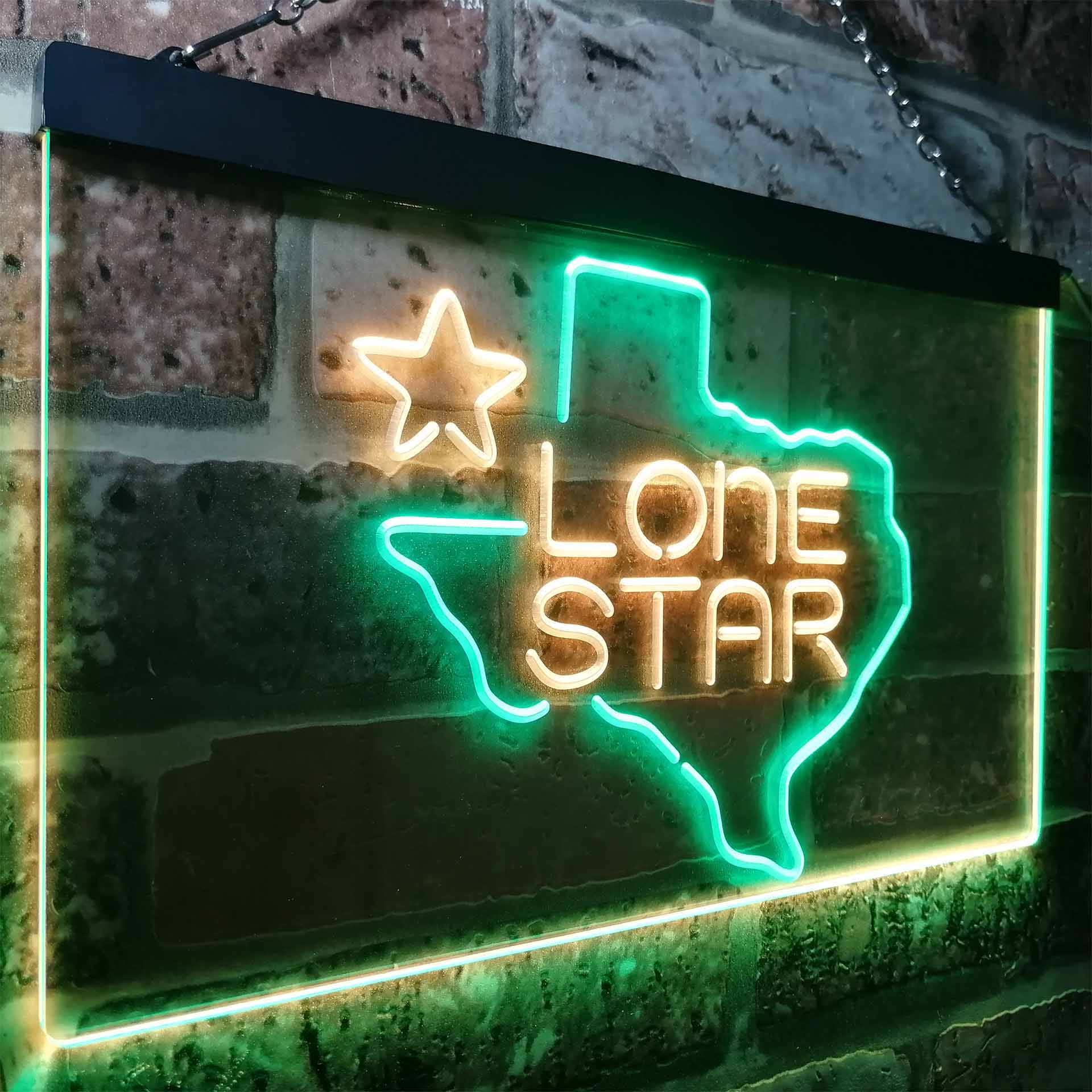 Texas Lone Star Beer Bar Neon LED Sign