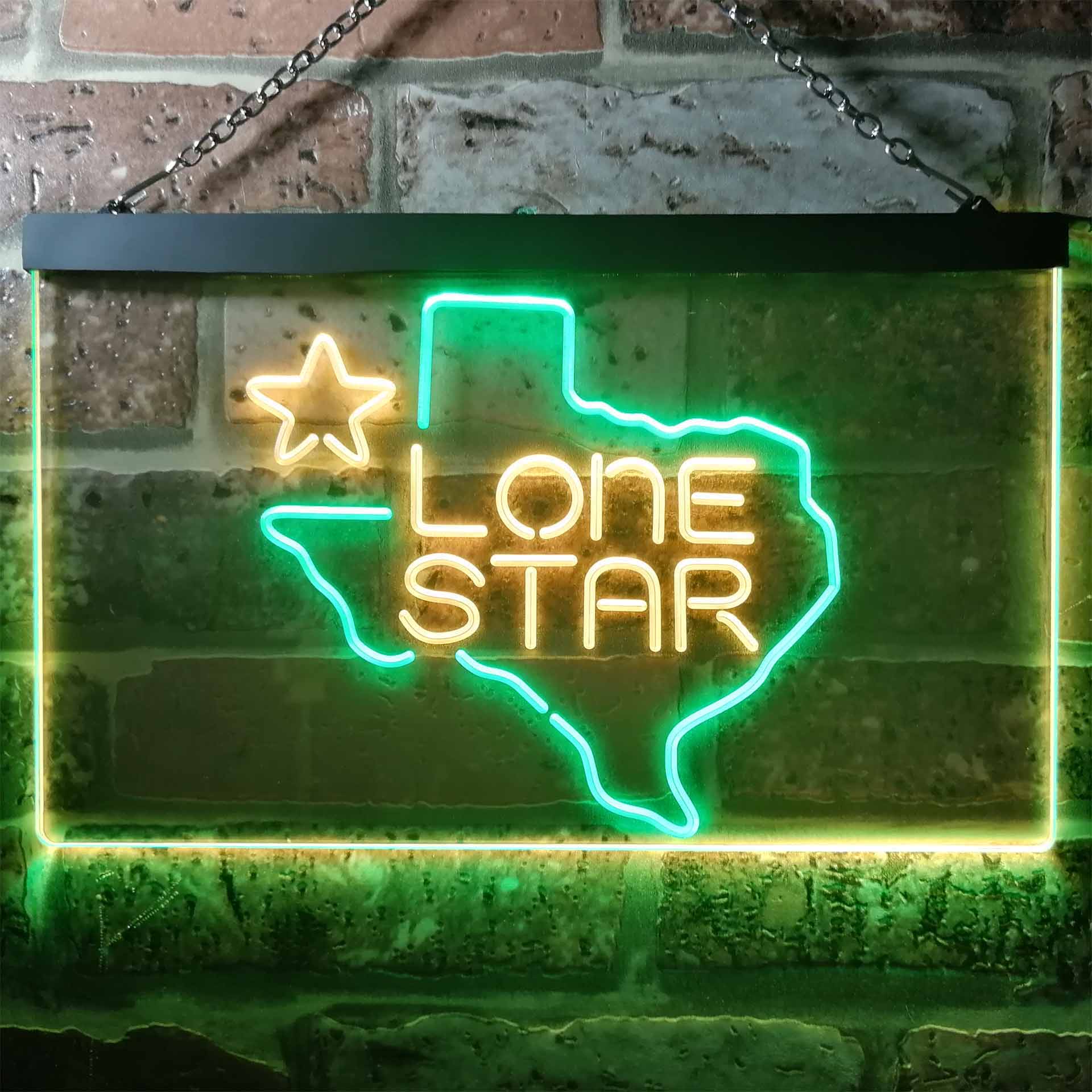 Texas Lone Star Beer Bar Neon LED Sign