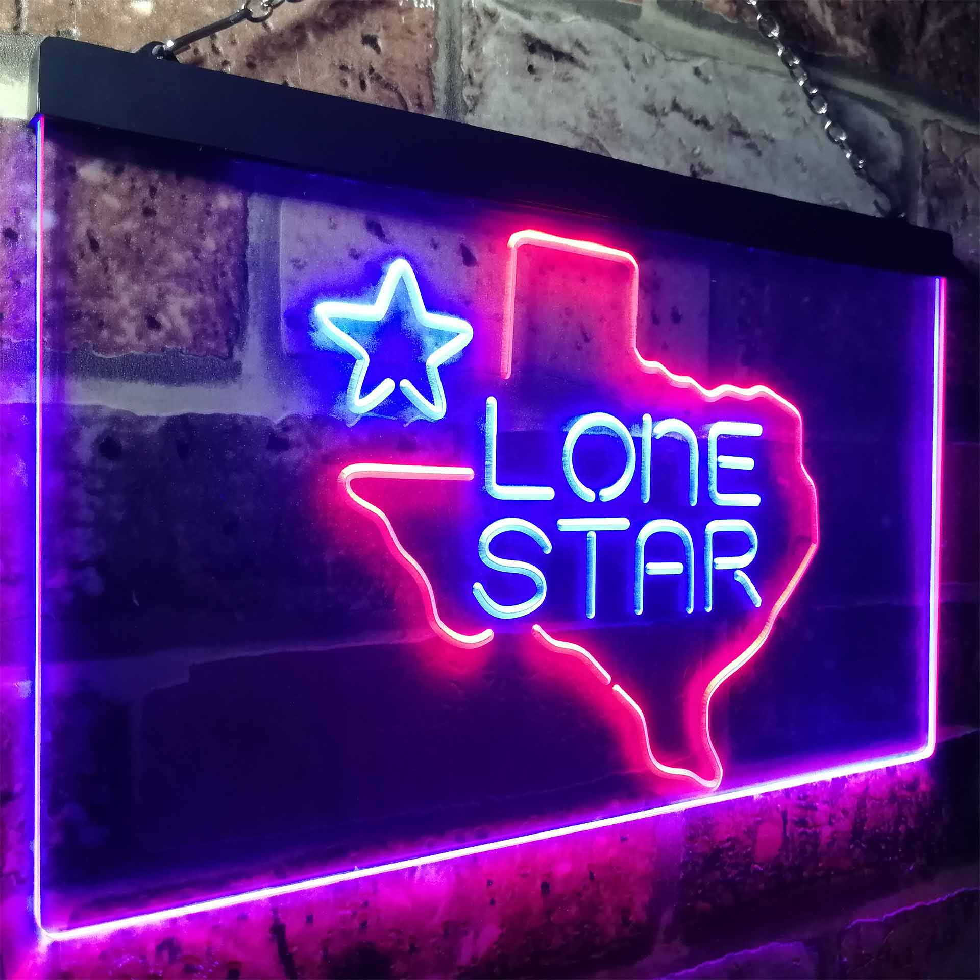 Texas Lone Star Beer Bar Neon LED Sign