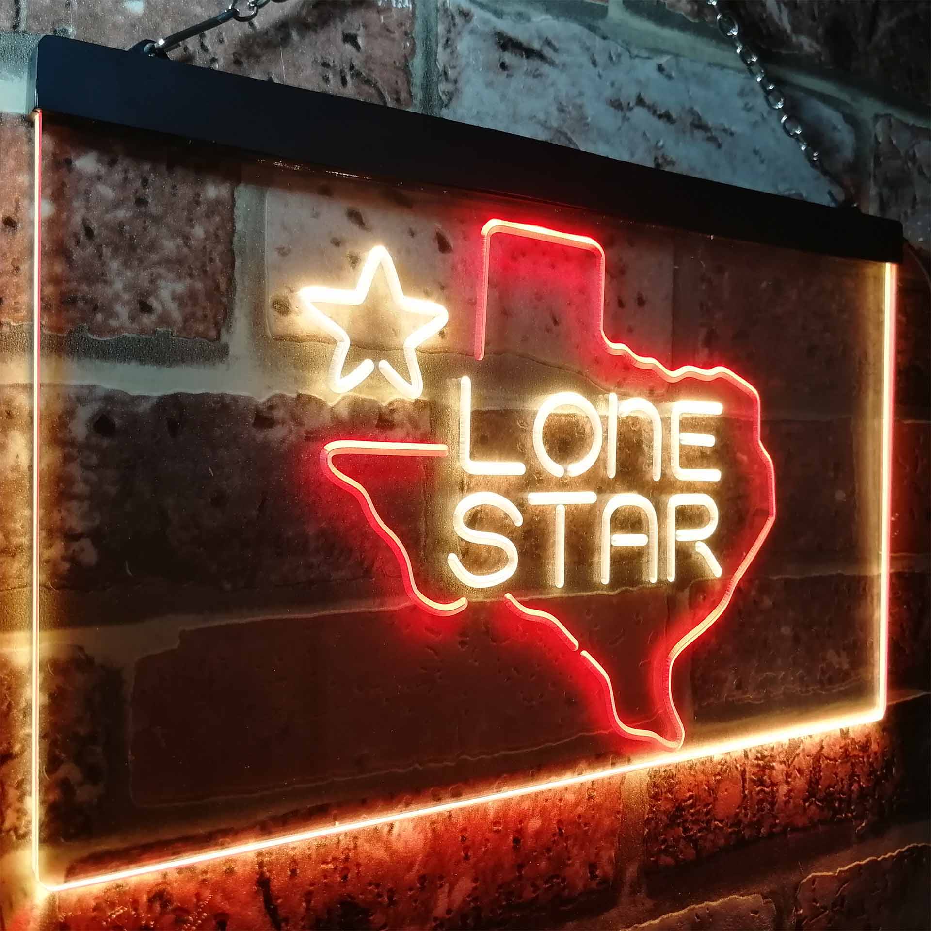 Texas Lone Star Beer Bar Neon LED Sign