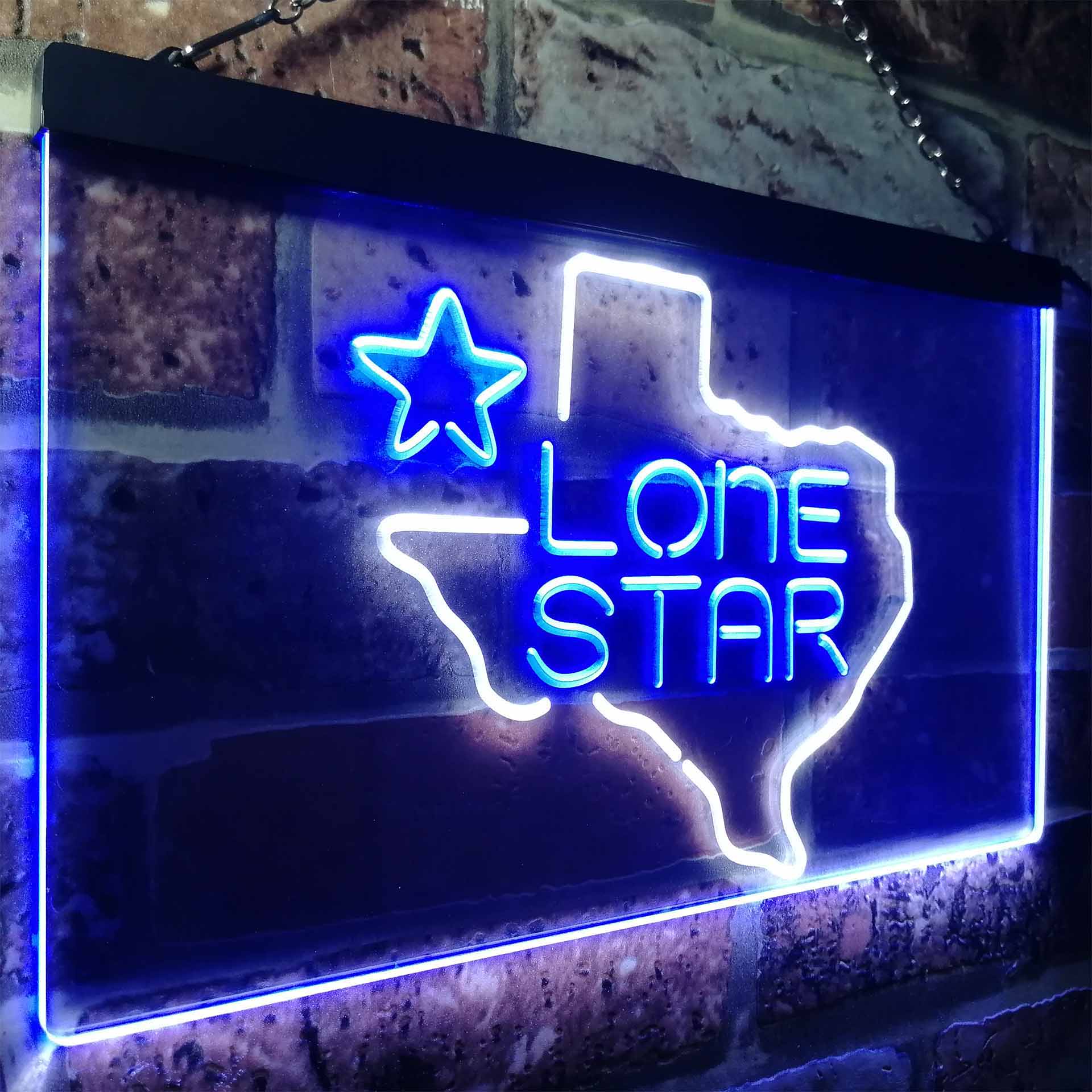 Texas Lone Star Beer Bar Neon LED Sign