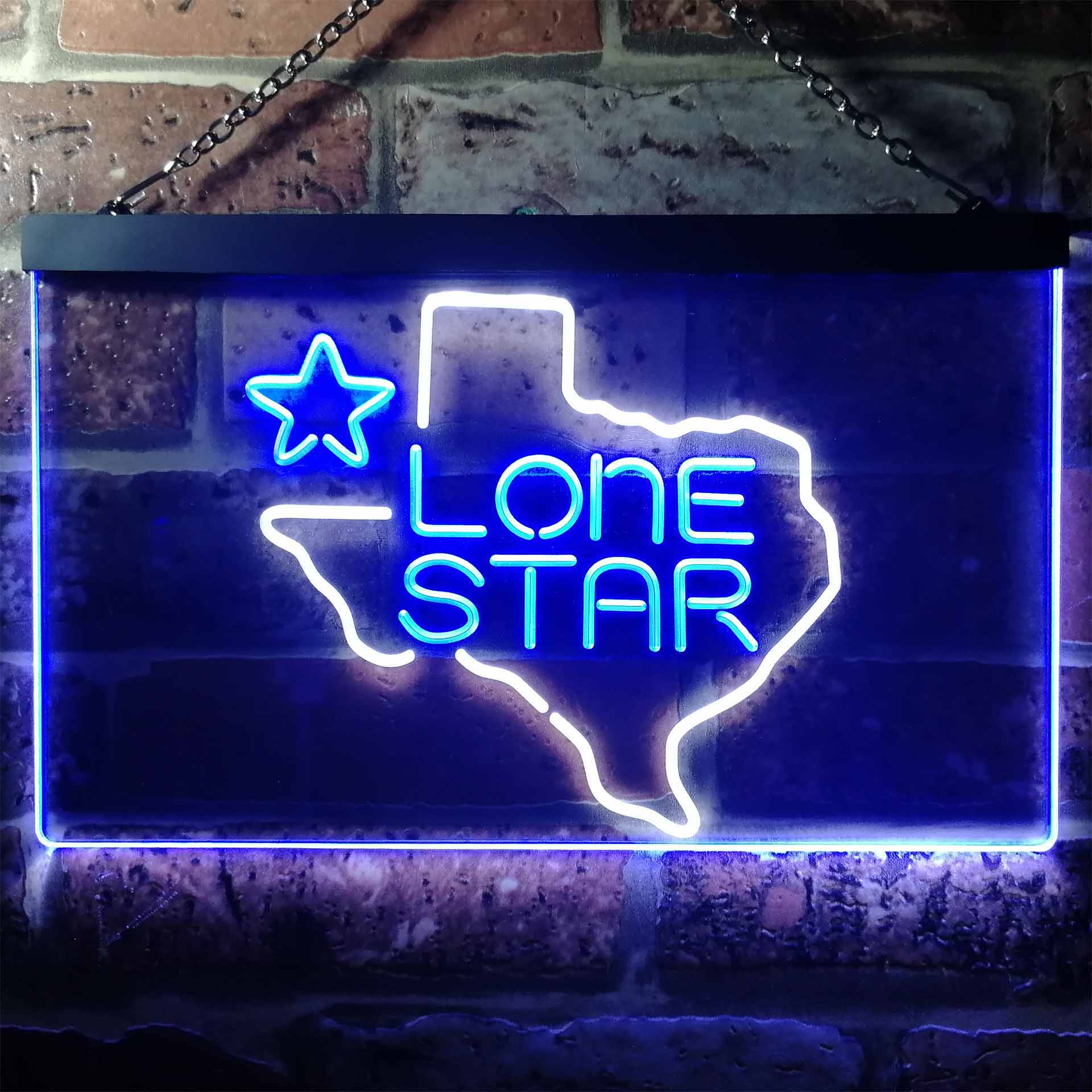 Texas Lone Star Beer Bar Neon LED Sign