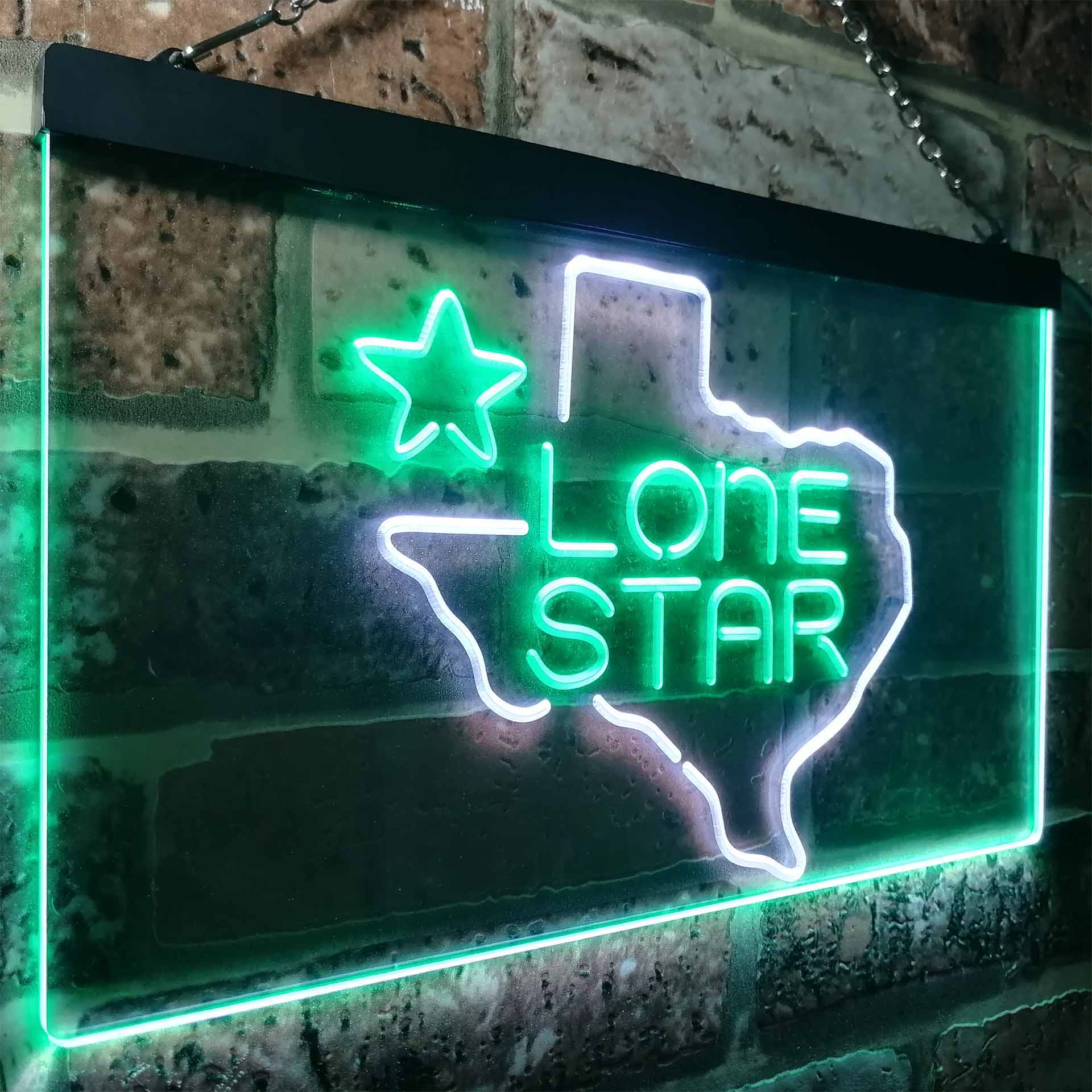 Texas Lone Star Beer Bar Neon LED Sign