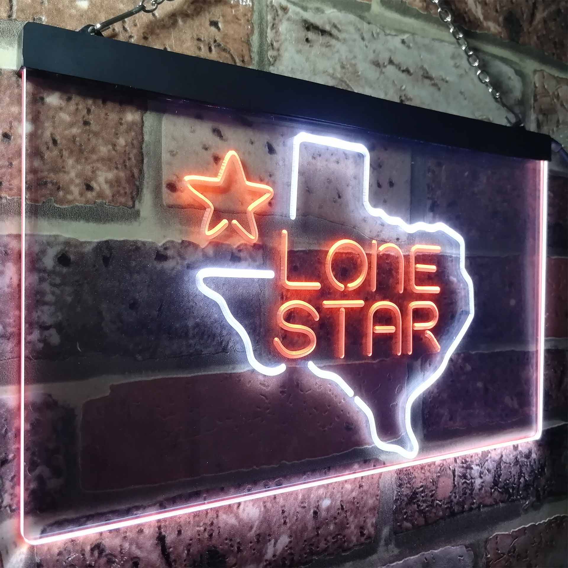 Texas Lone Star Beer Bar Neon LED Sign