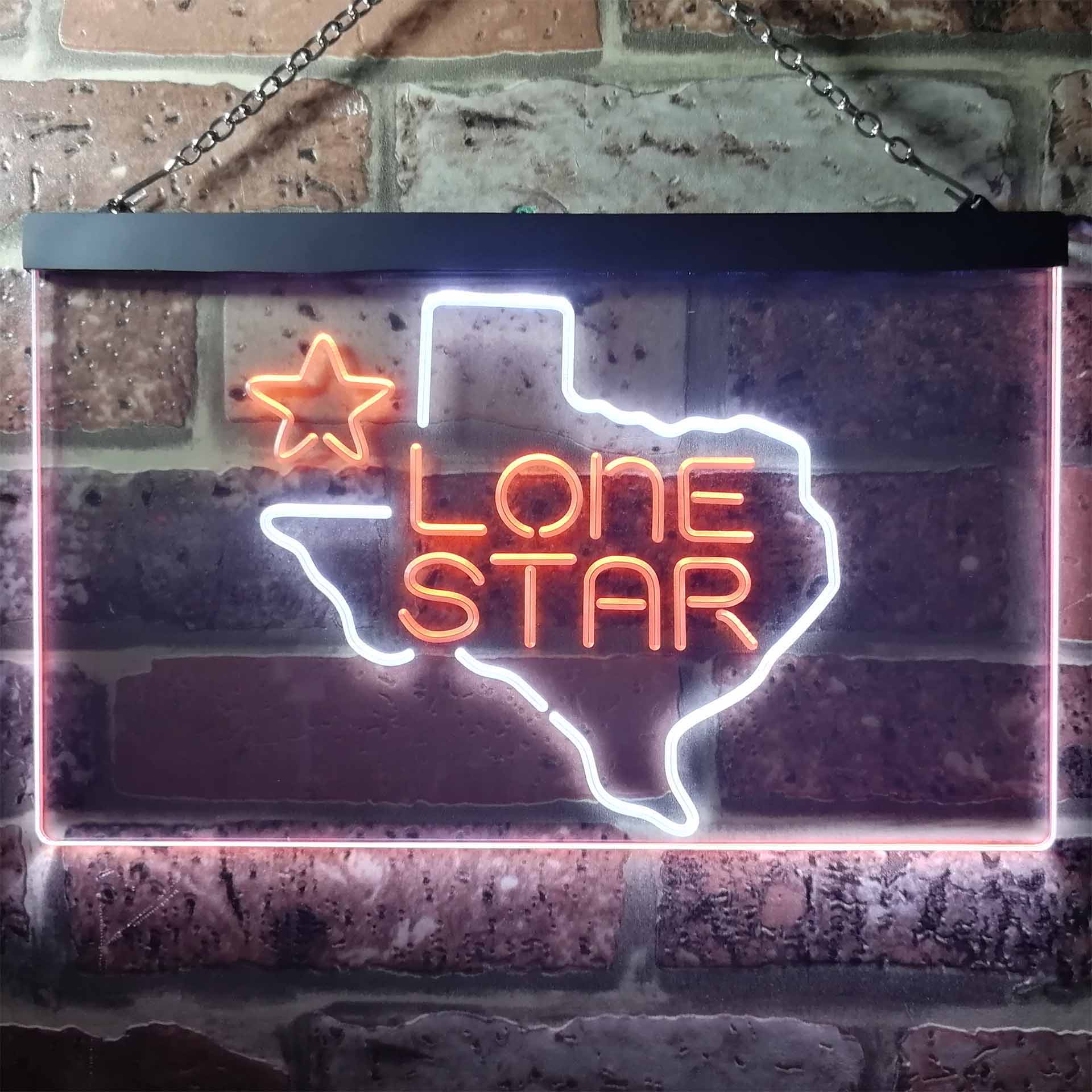 Texas Lone Star Beer Bar Neon LED Sign