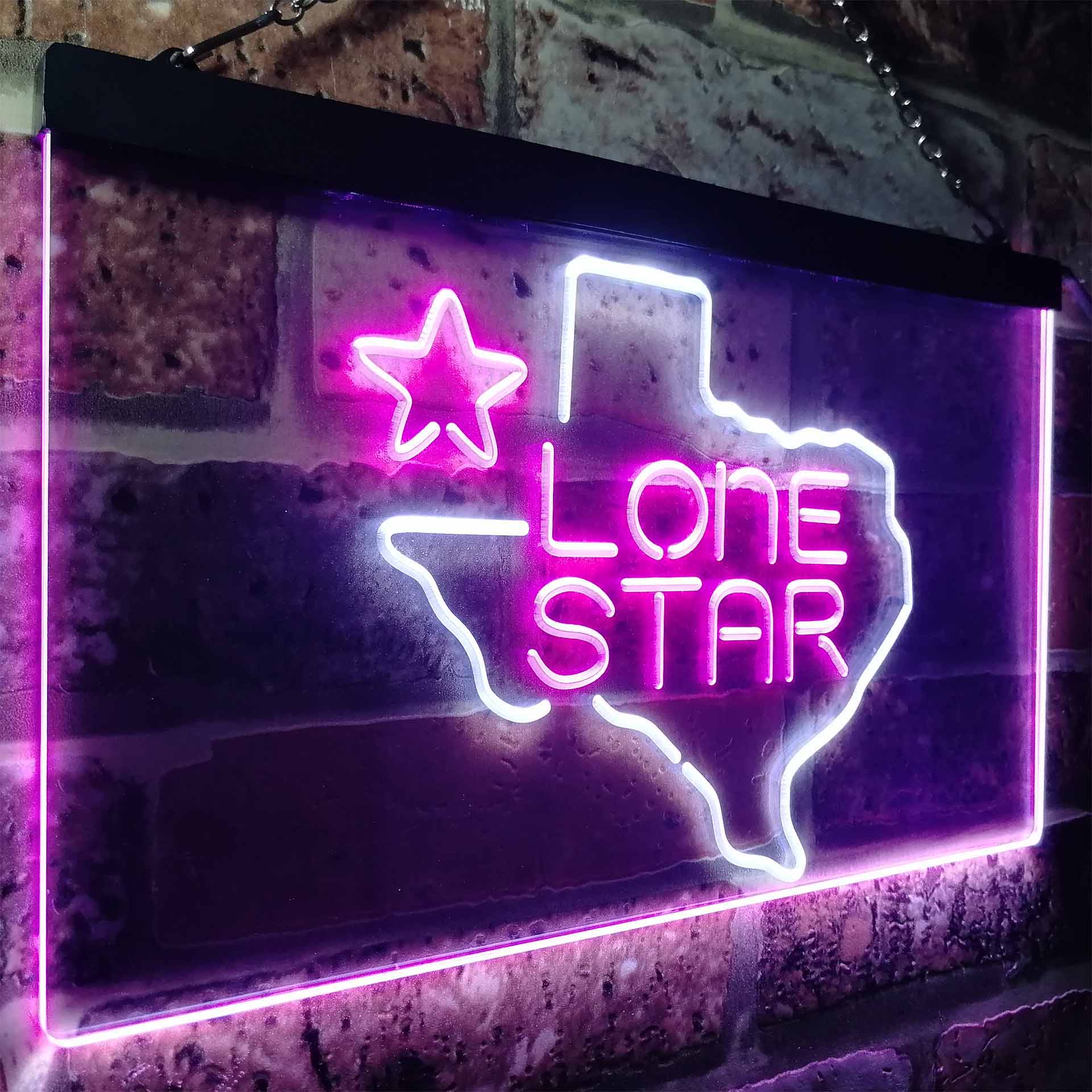 Texas Lone Star Beer Bar Neon LED Sign