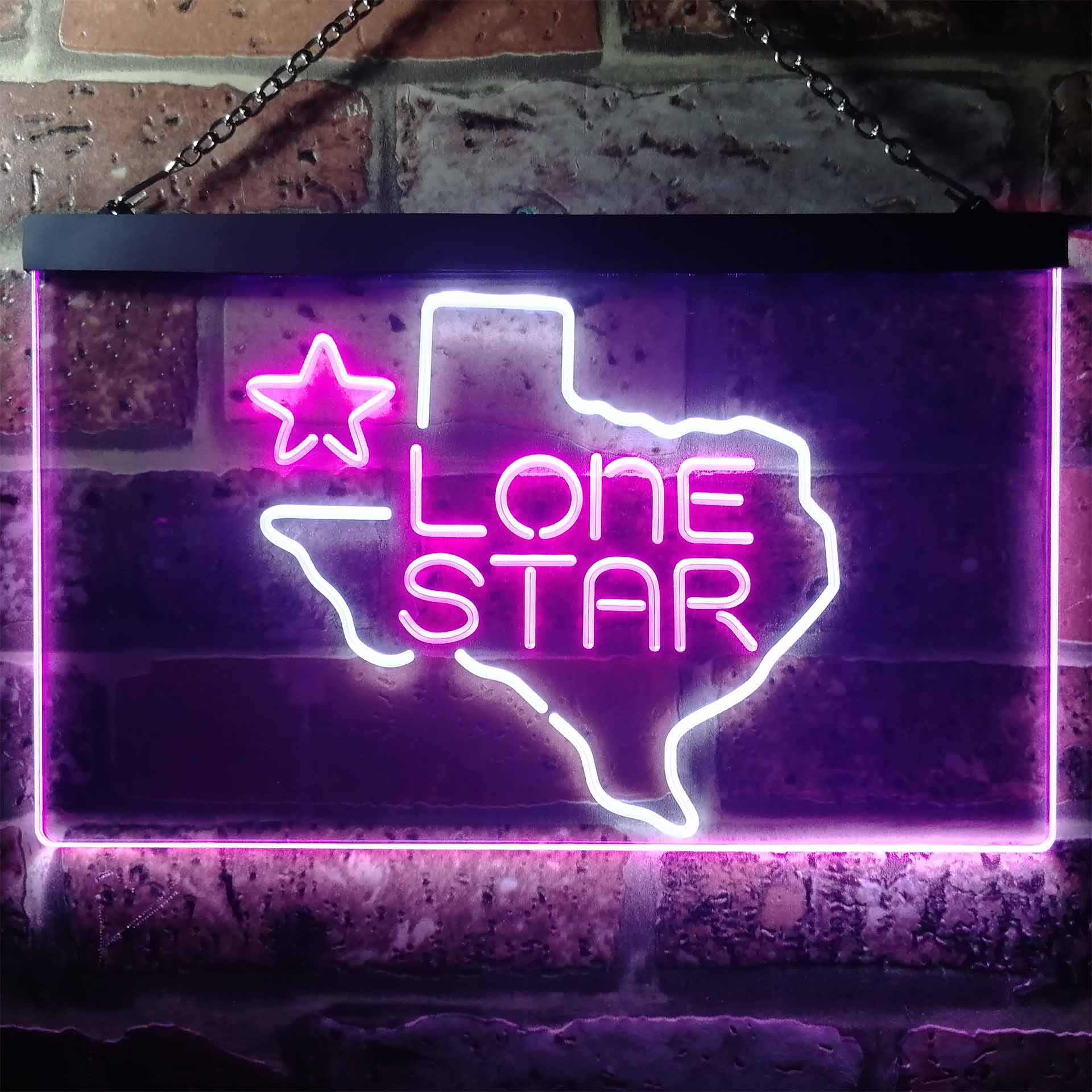 Texas Lone Star Beer Bar Neon LED Sign