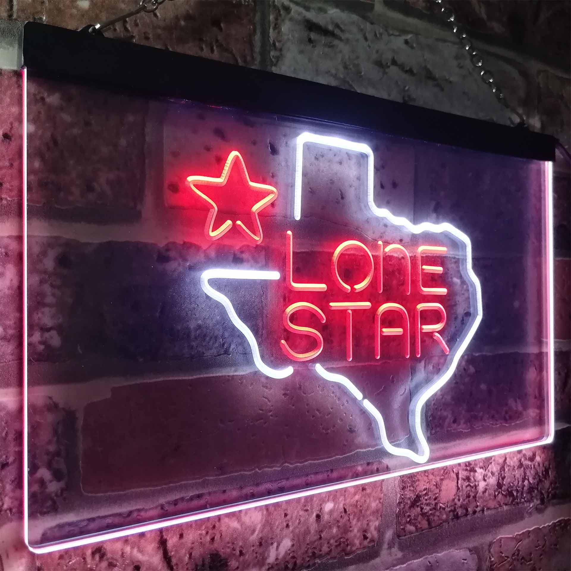 Texas Lone Star Beer Bar Neon LED Sign