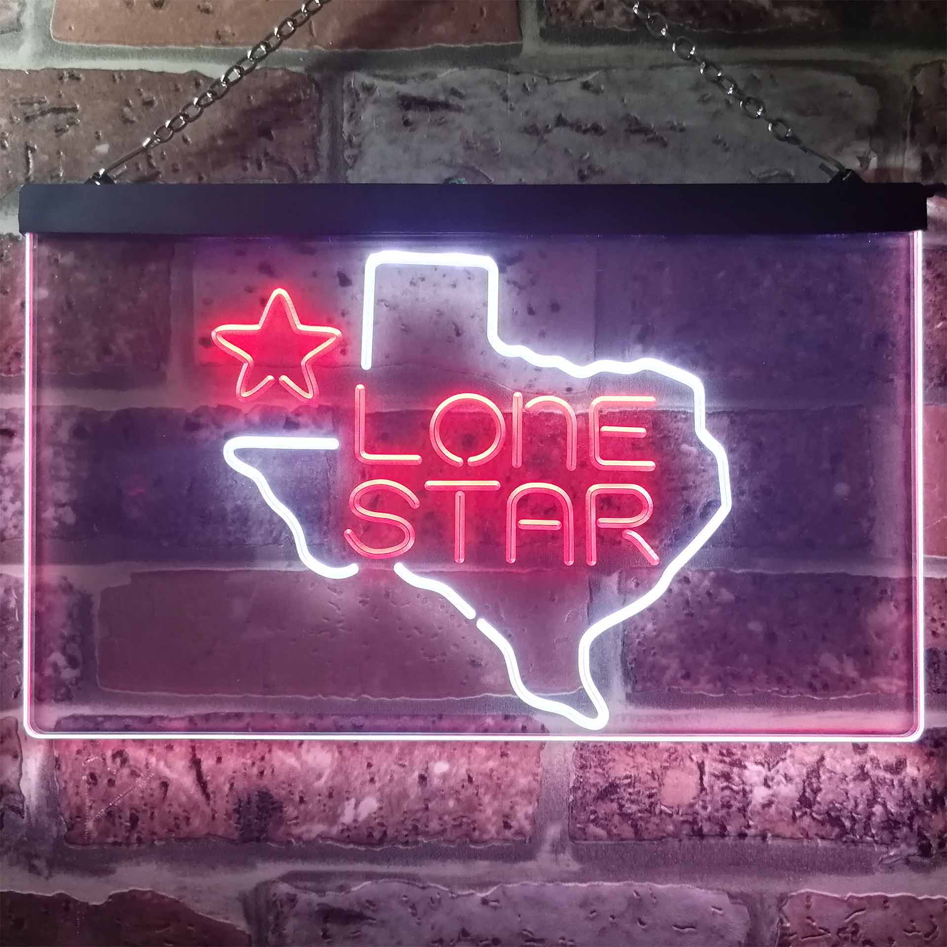 Texas Lone Star Beer Bar Neon LED Sign