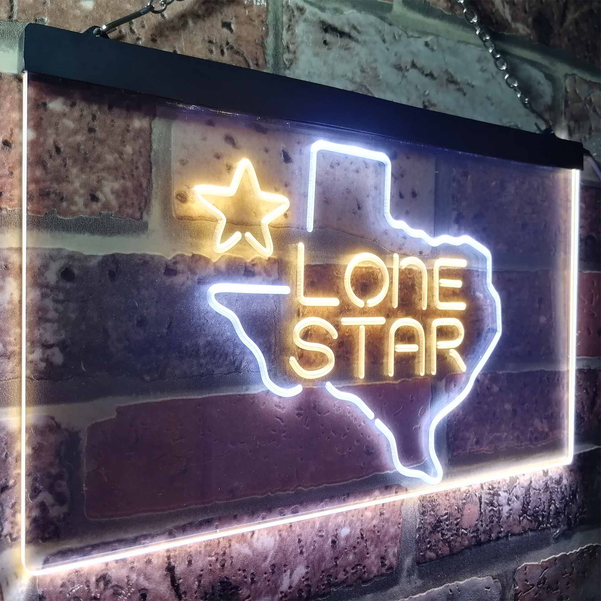 Texas Lone Star Beer Bar Neon LED Sign