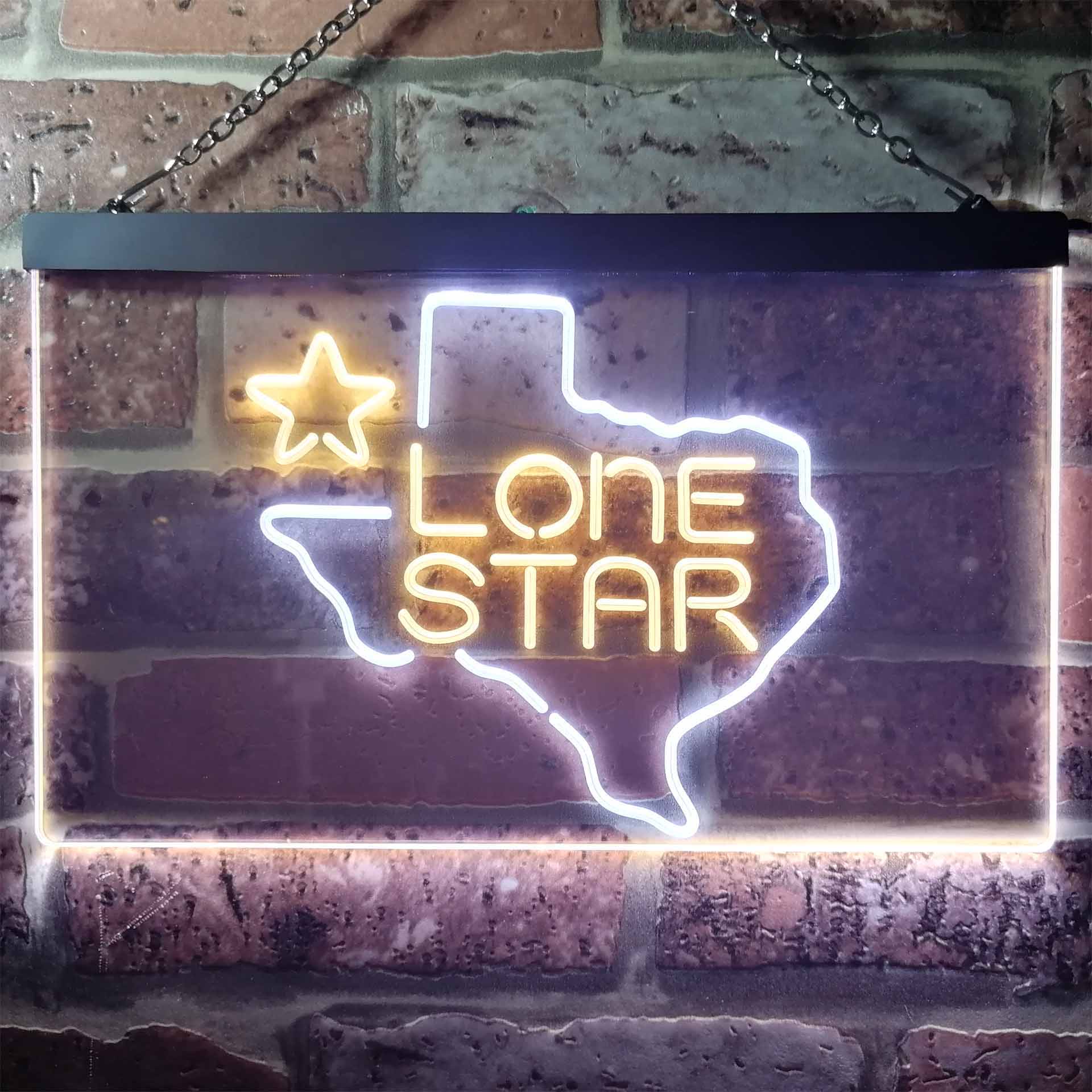 Texas Lone Star Beer Bar Neon LED Sign