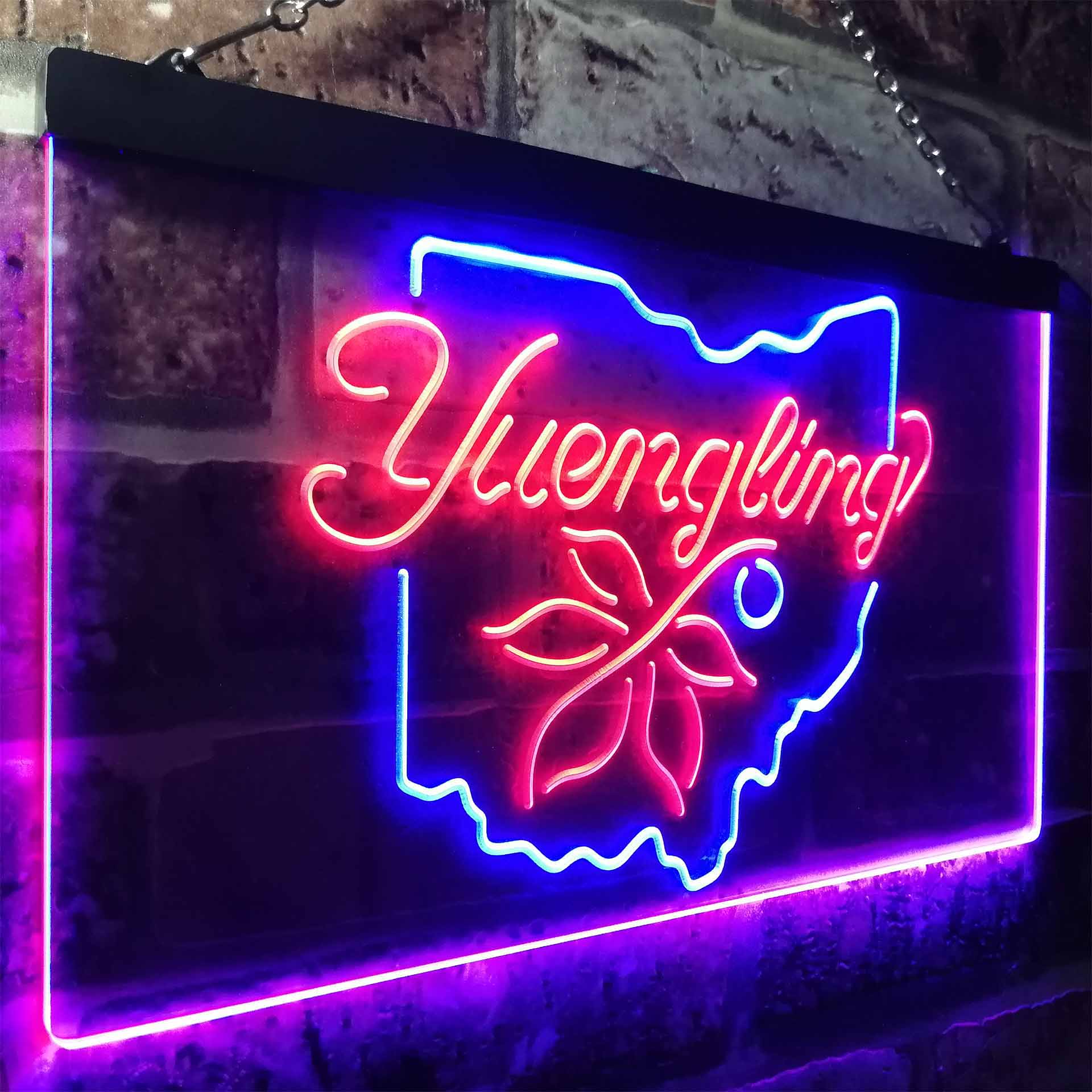 Yuengling Ohio State Buckeye Larger Beer Neon LED Sign