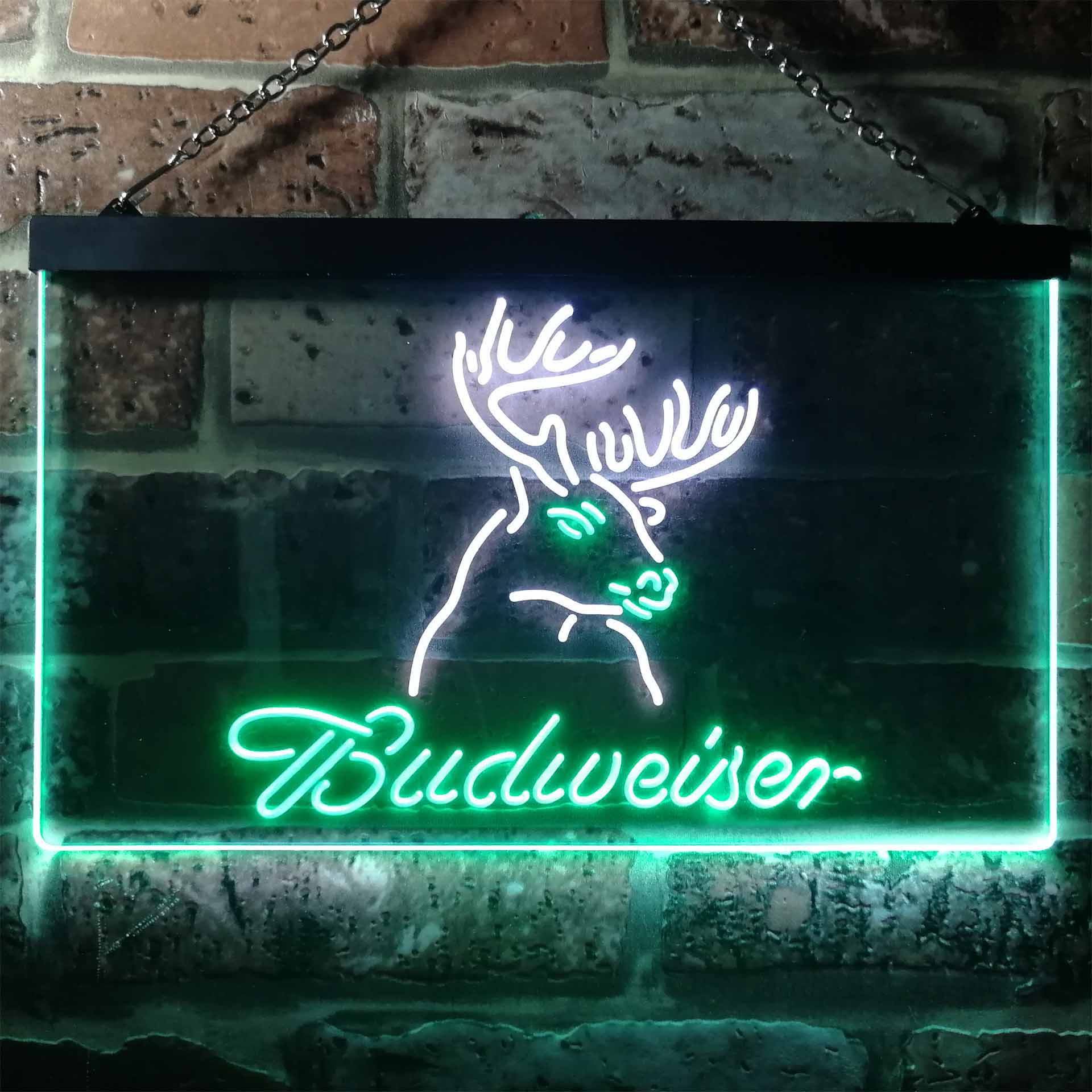 Budweiser Deer Hurt Beer Neon LED Sign