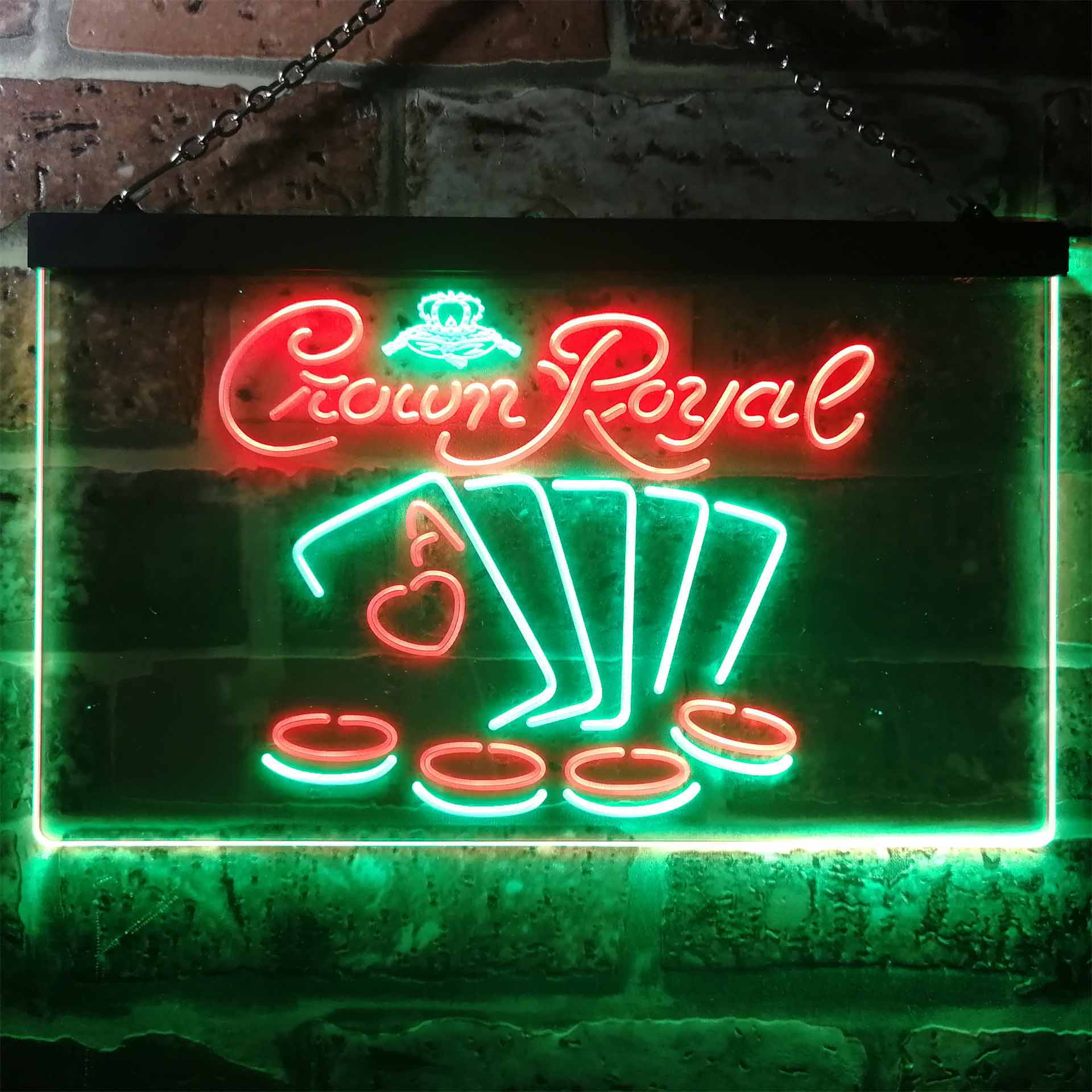 Crown Royal Casino Poker Neon LED Sign