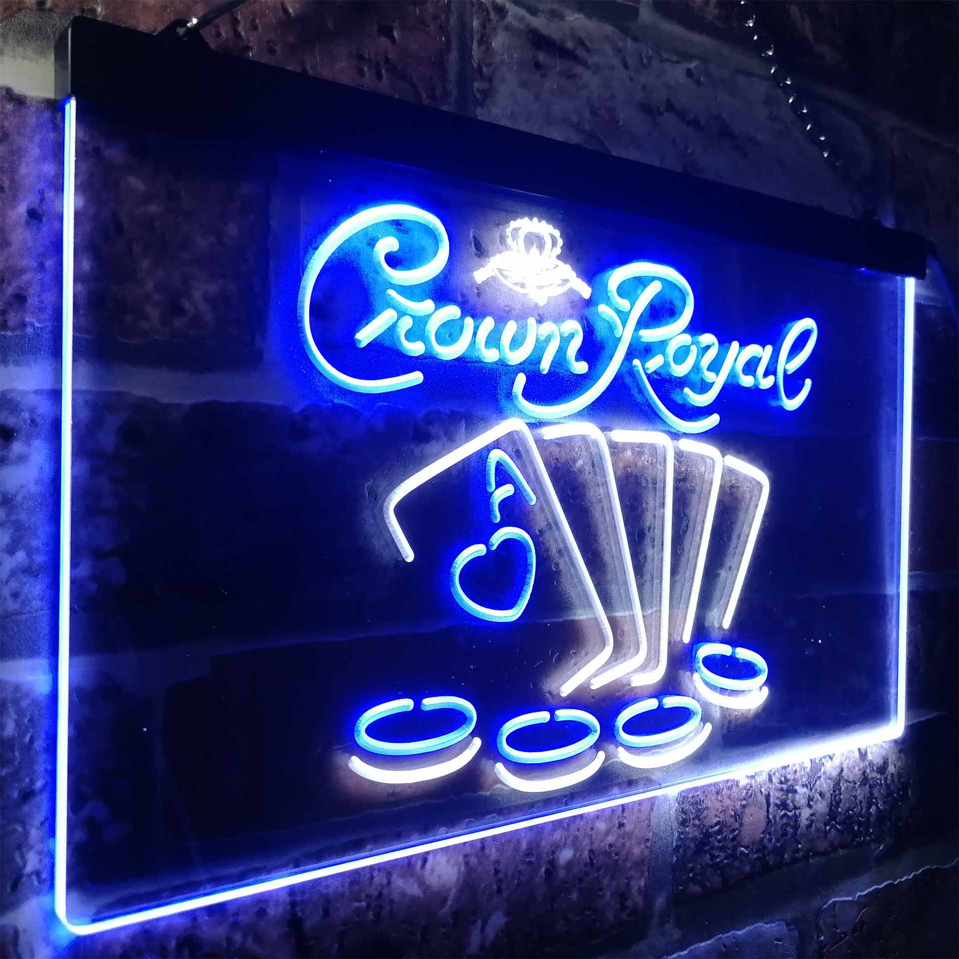 Crown Royal Casino Poker Neon LED Sign