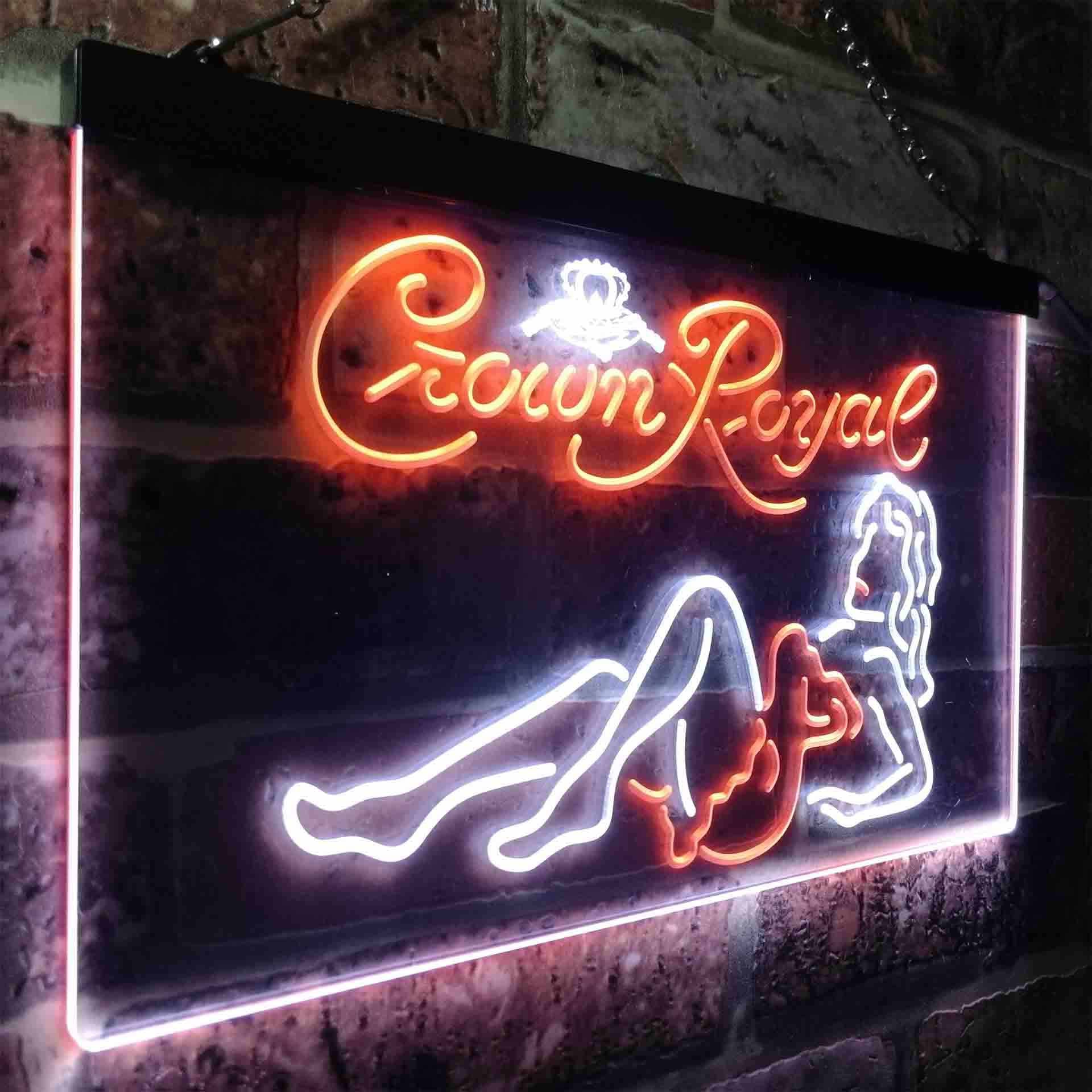 Crown Royal Lady Bar Neon LED Sign