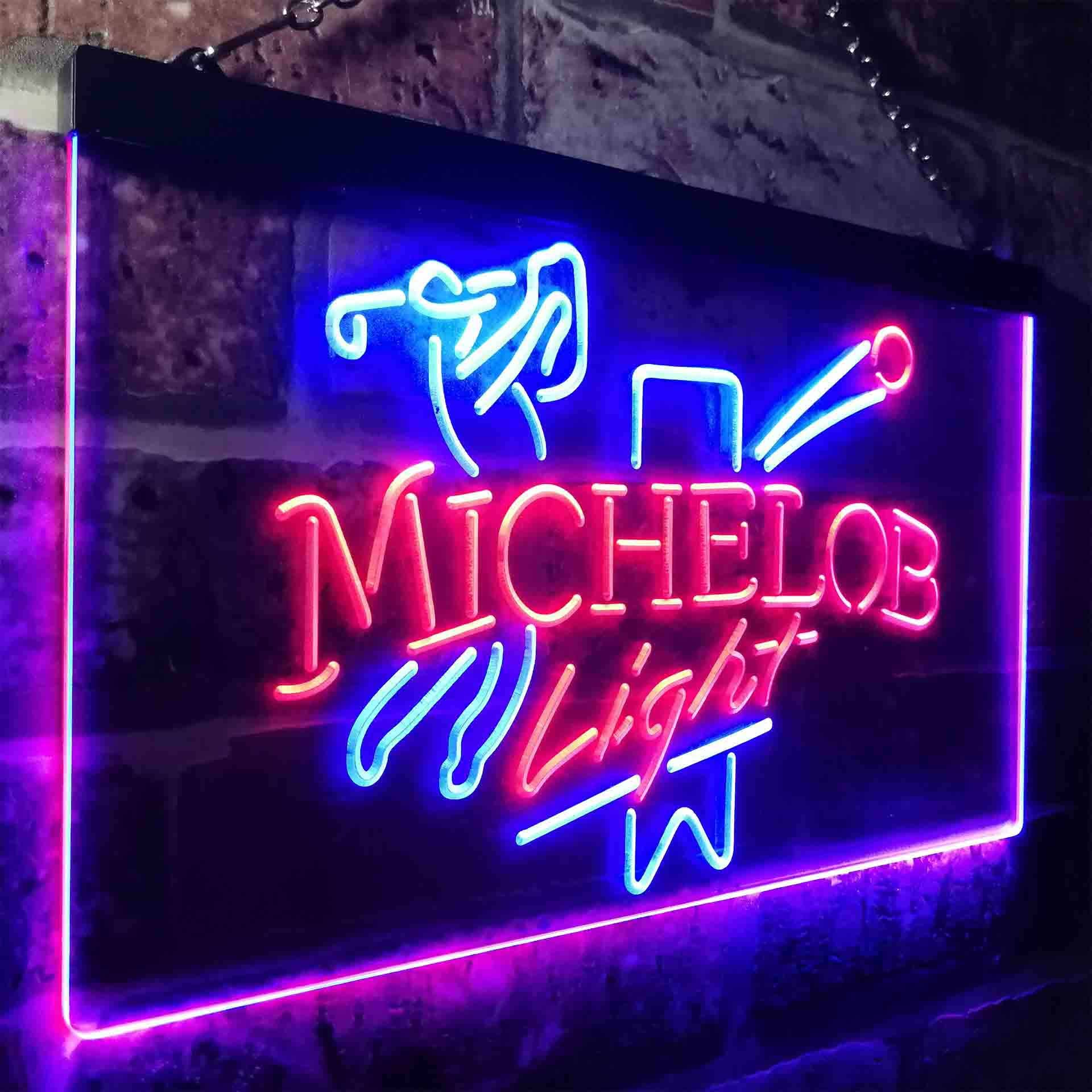 Michelob Light Beer Golf Bar Neon LED Sign