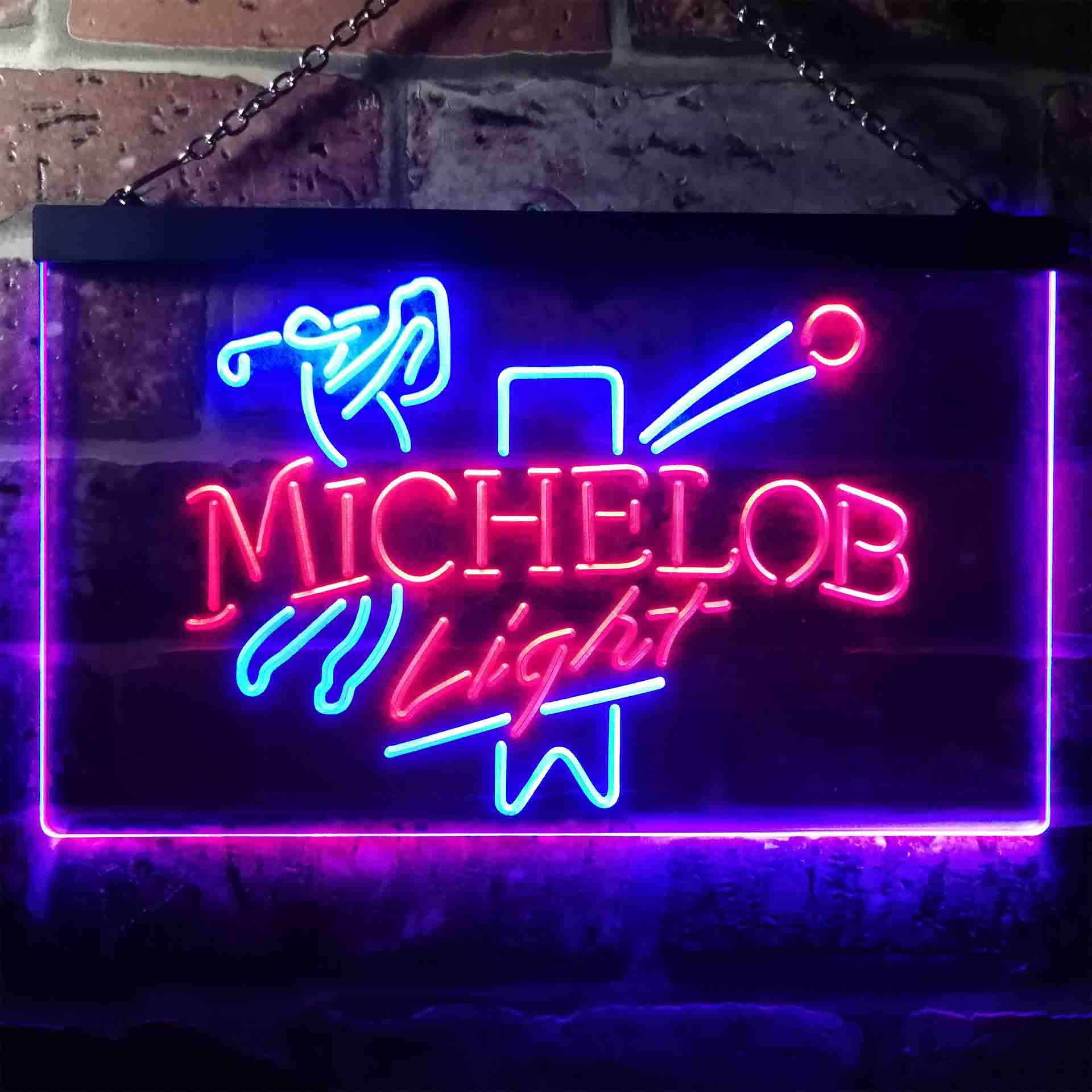 Michelob Light Beer Golf Bar Neon LED Sign