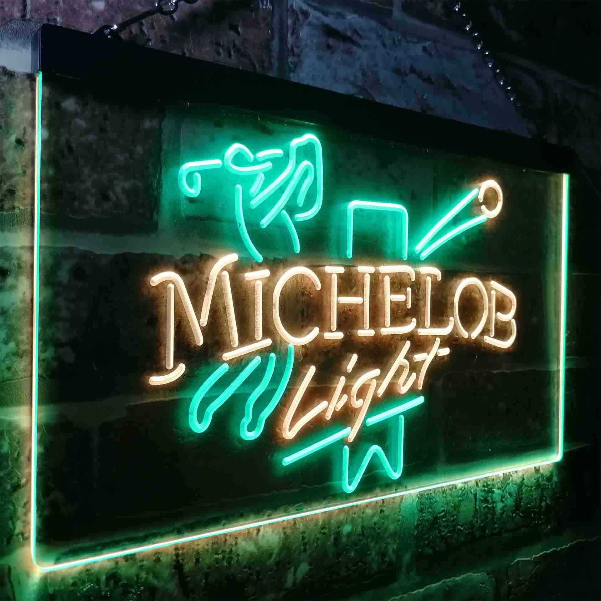 Michelob Light Beer Golf Bar Neon LED Sign