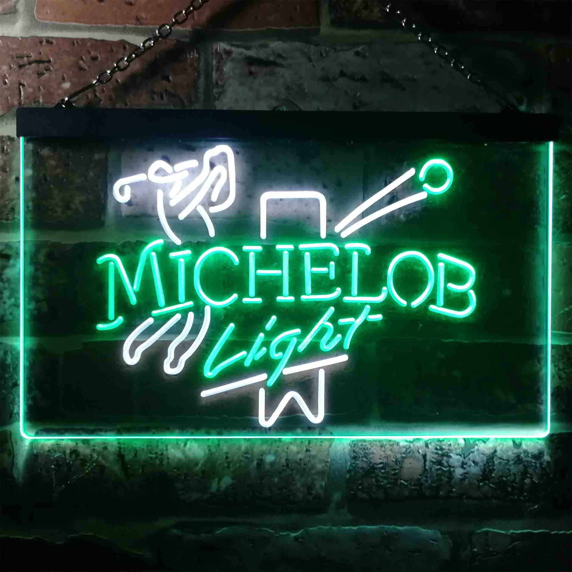 Michelob Light Beer Golf Bar Neon LED Sign