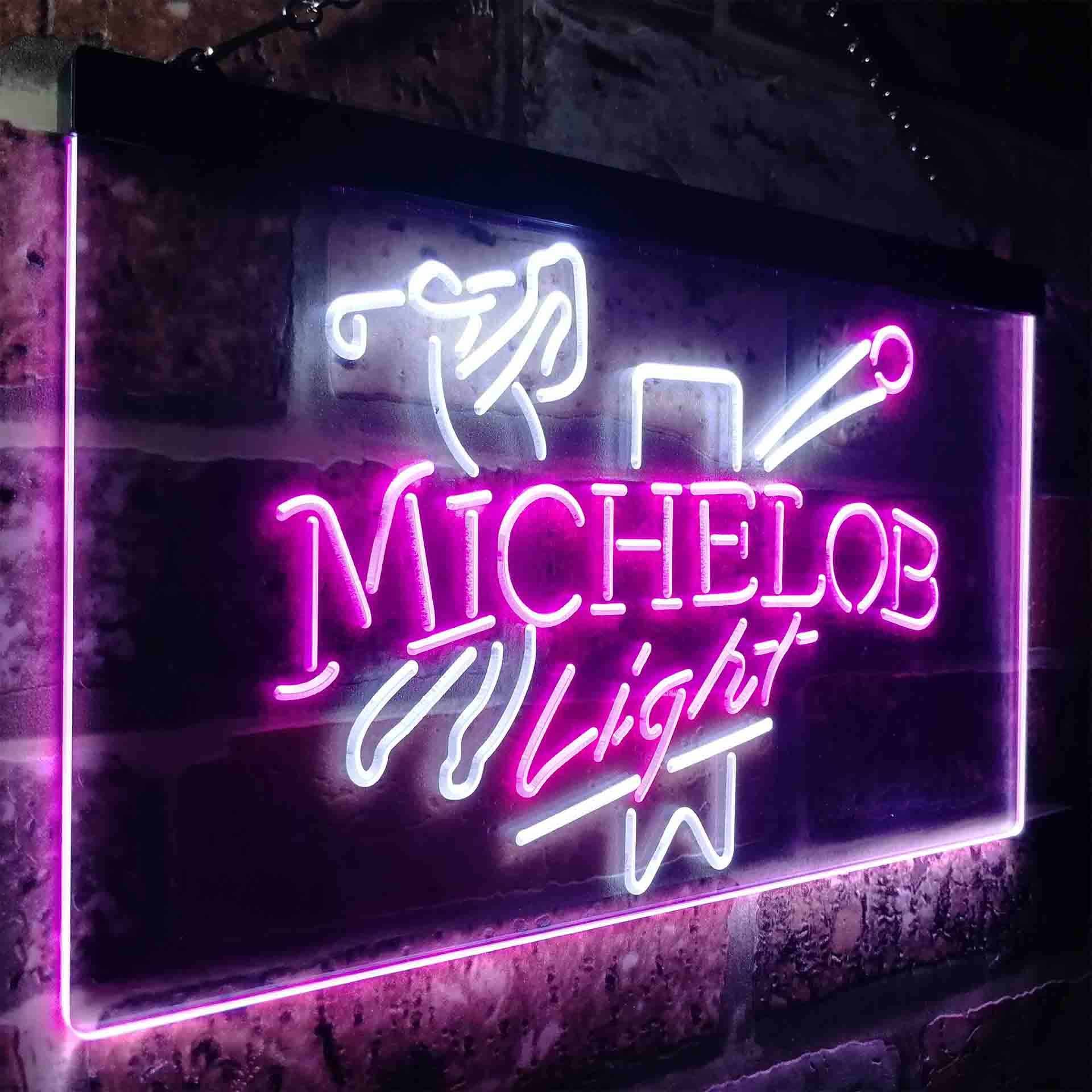 Michelob Light Beer Golf Bar Neon LED Sign