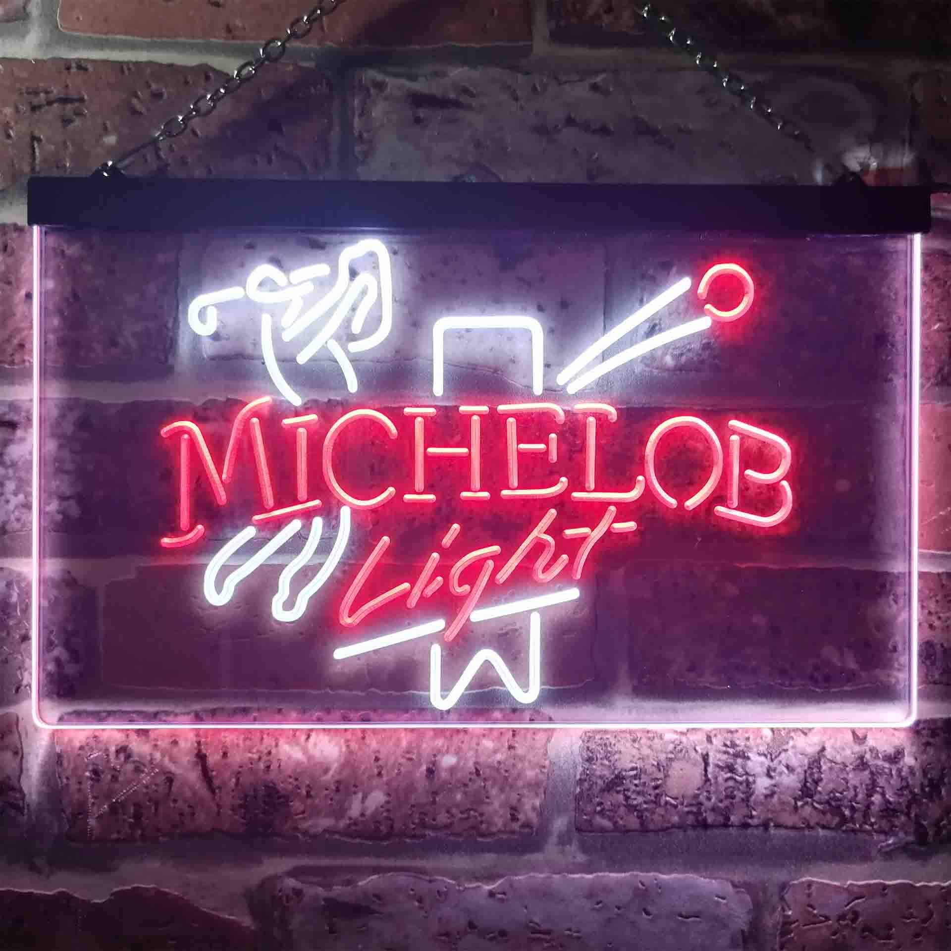 Michelob Light Beer Golf Bar Neon LED Sign