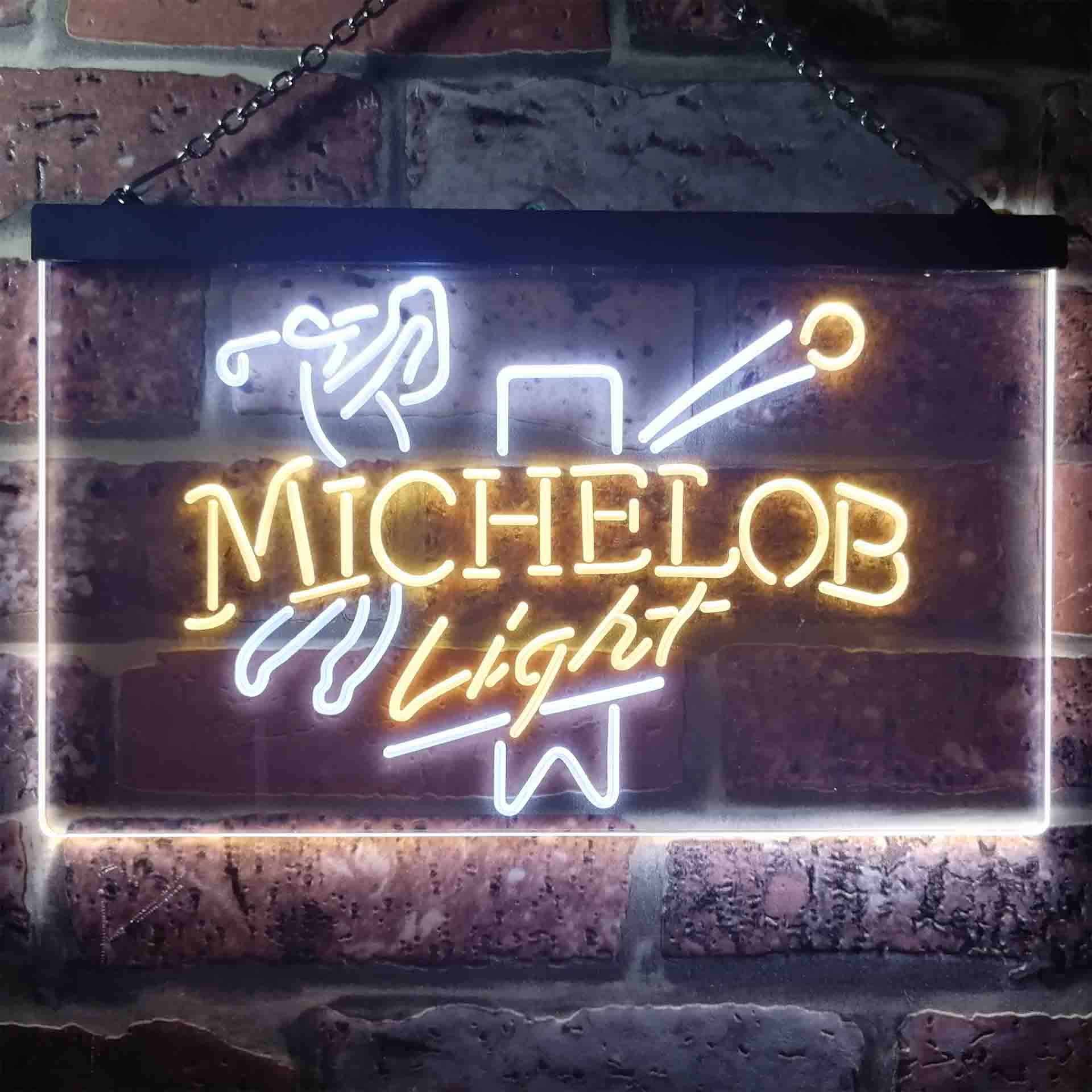 Michelob Light Beer Golf Bar Neon LED Sign