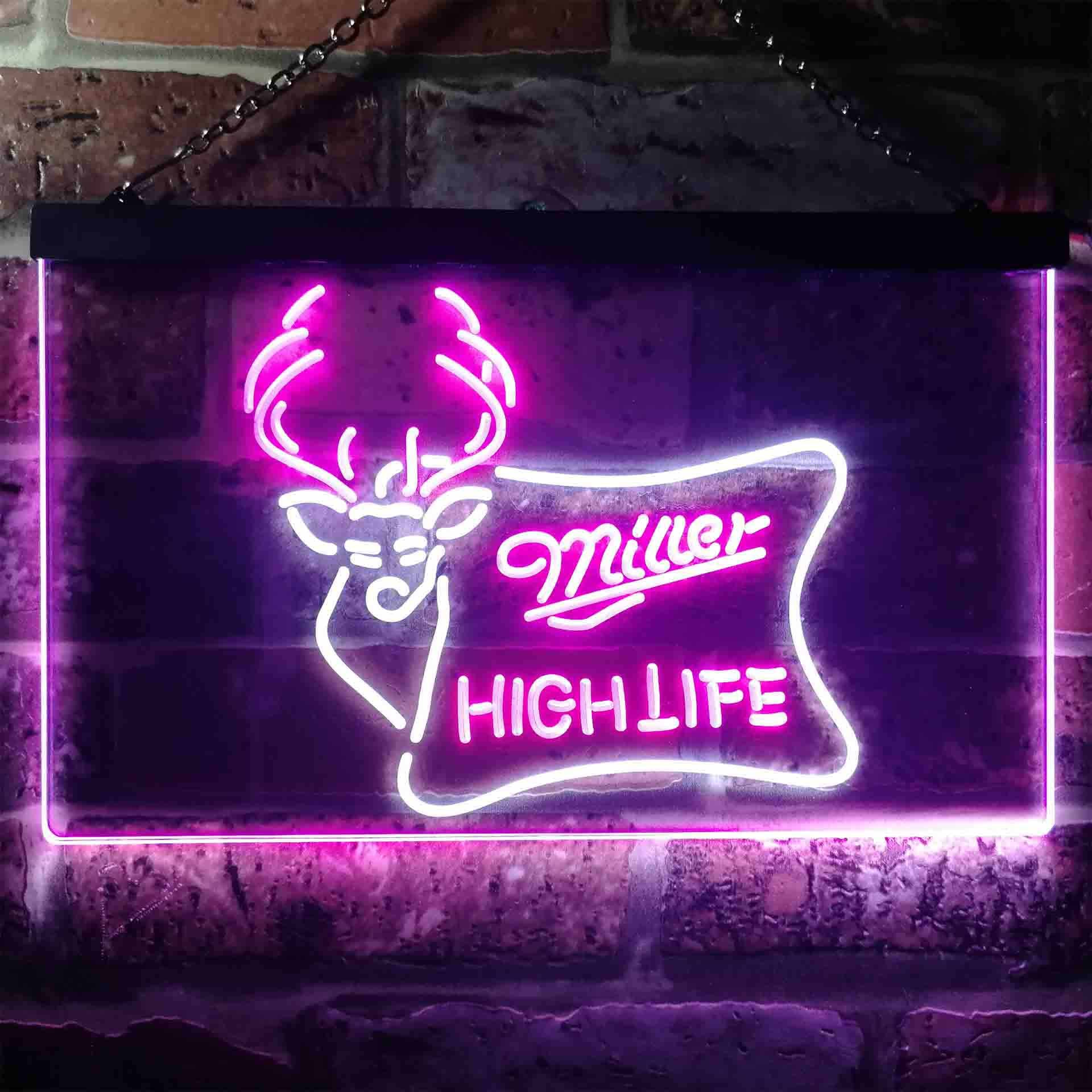 Miller High Life Deer Hunt Neon LED Sign