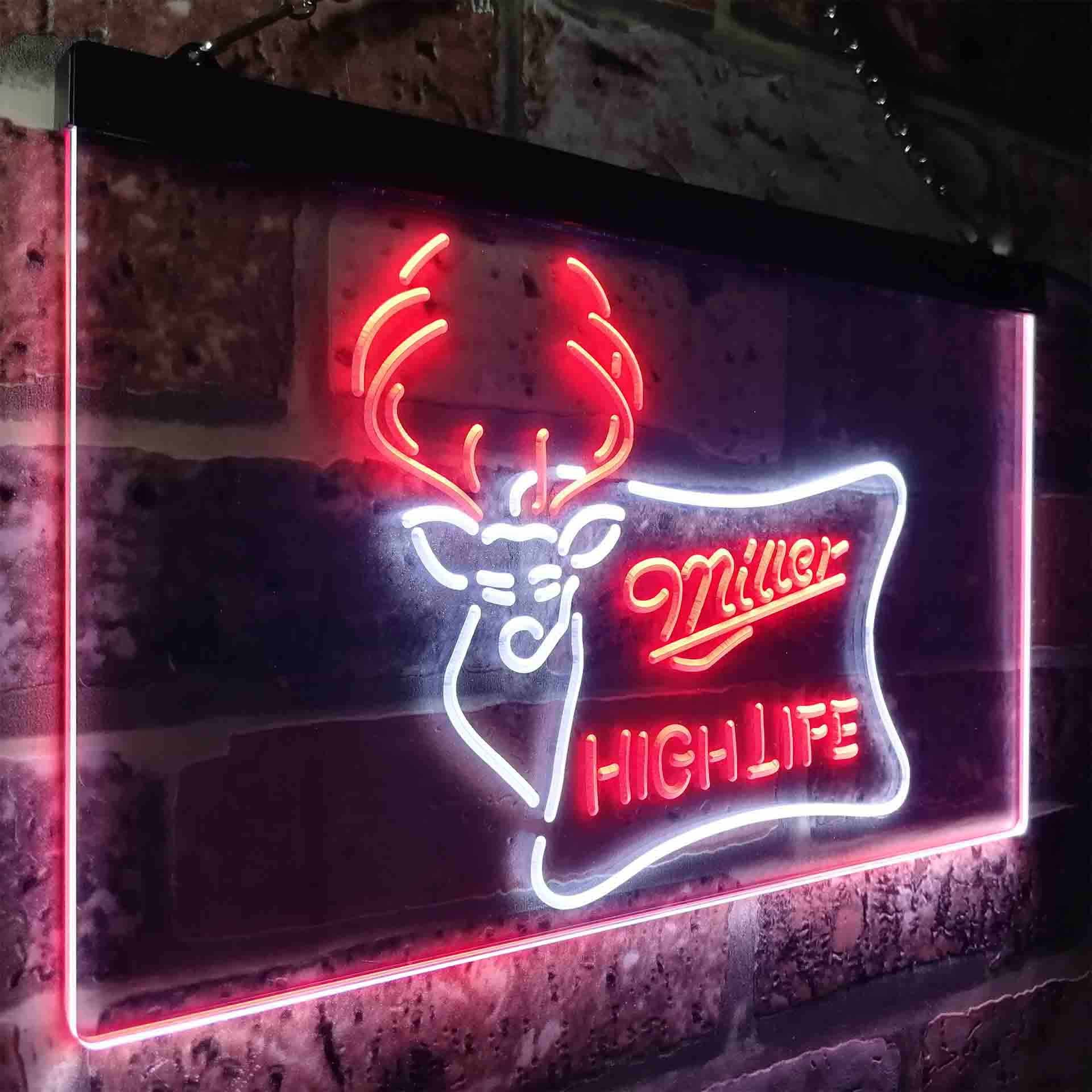 Miller High Life Deer Hunt Neon LED Sign